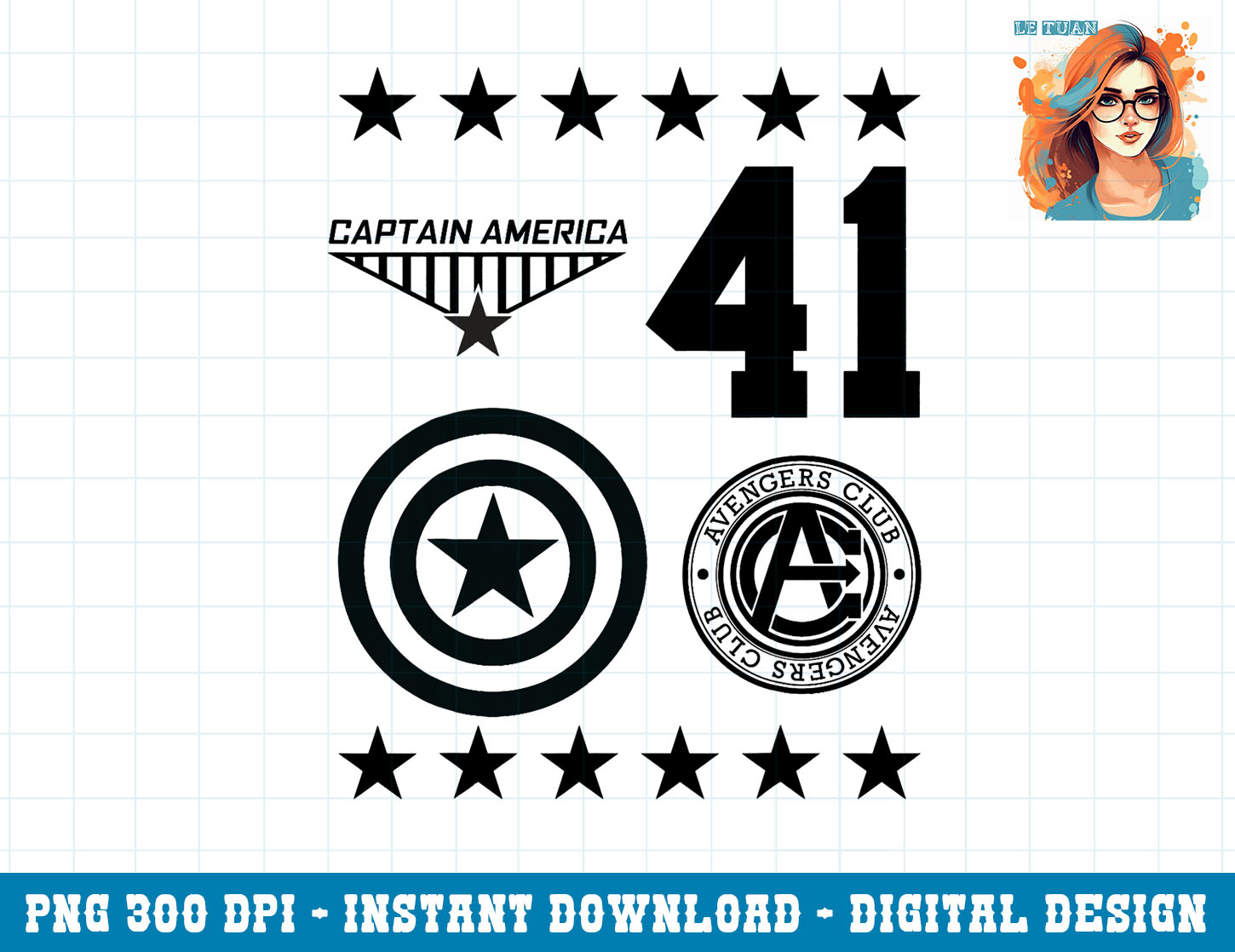 Patch Brodé Captain America – écusson Pour Customisation Veste, Sac, Jean