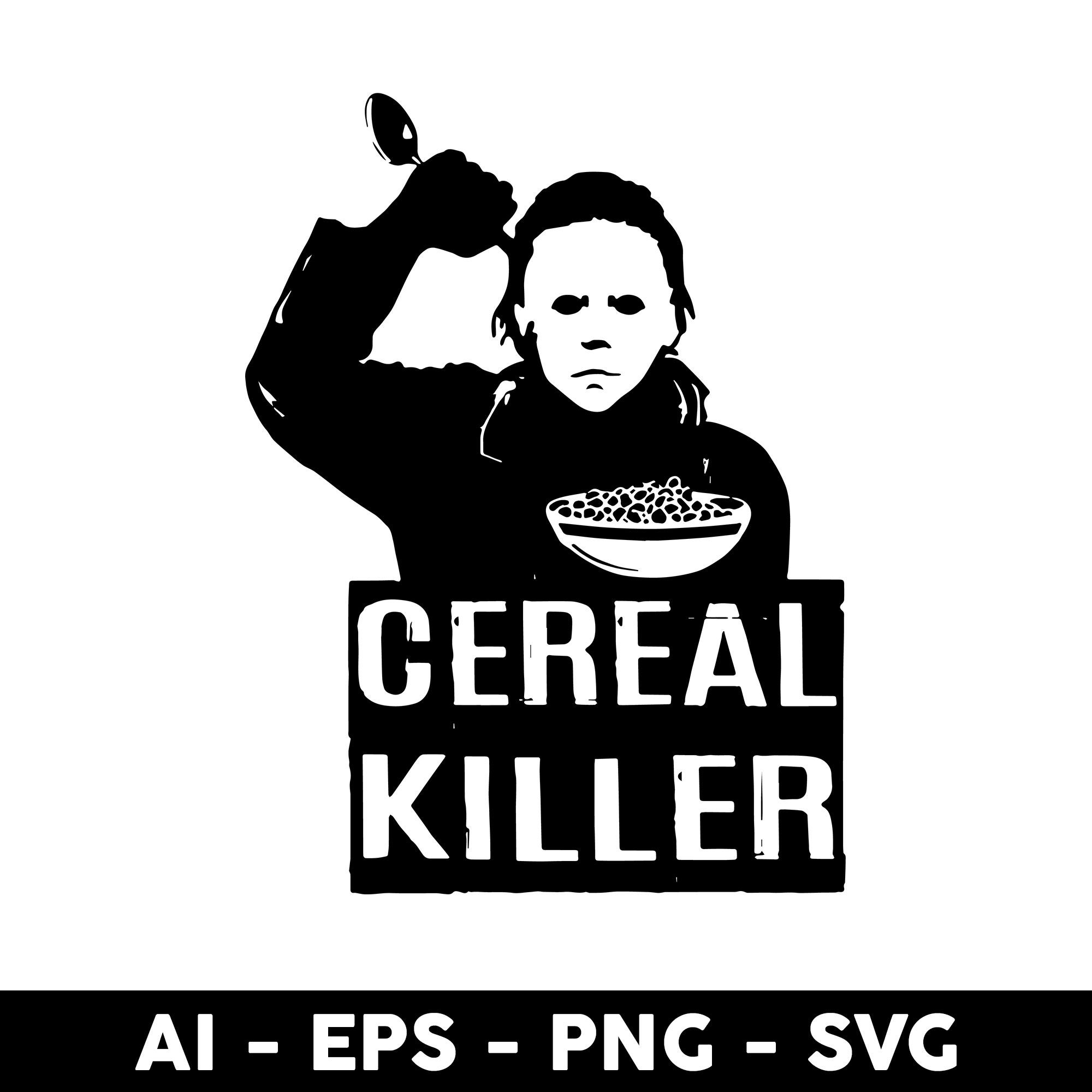 Cereal Killer Michael Myers Svg, Horror Svg, Funny Kids Hall Inspire