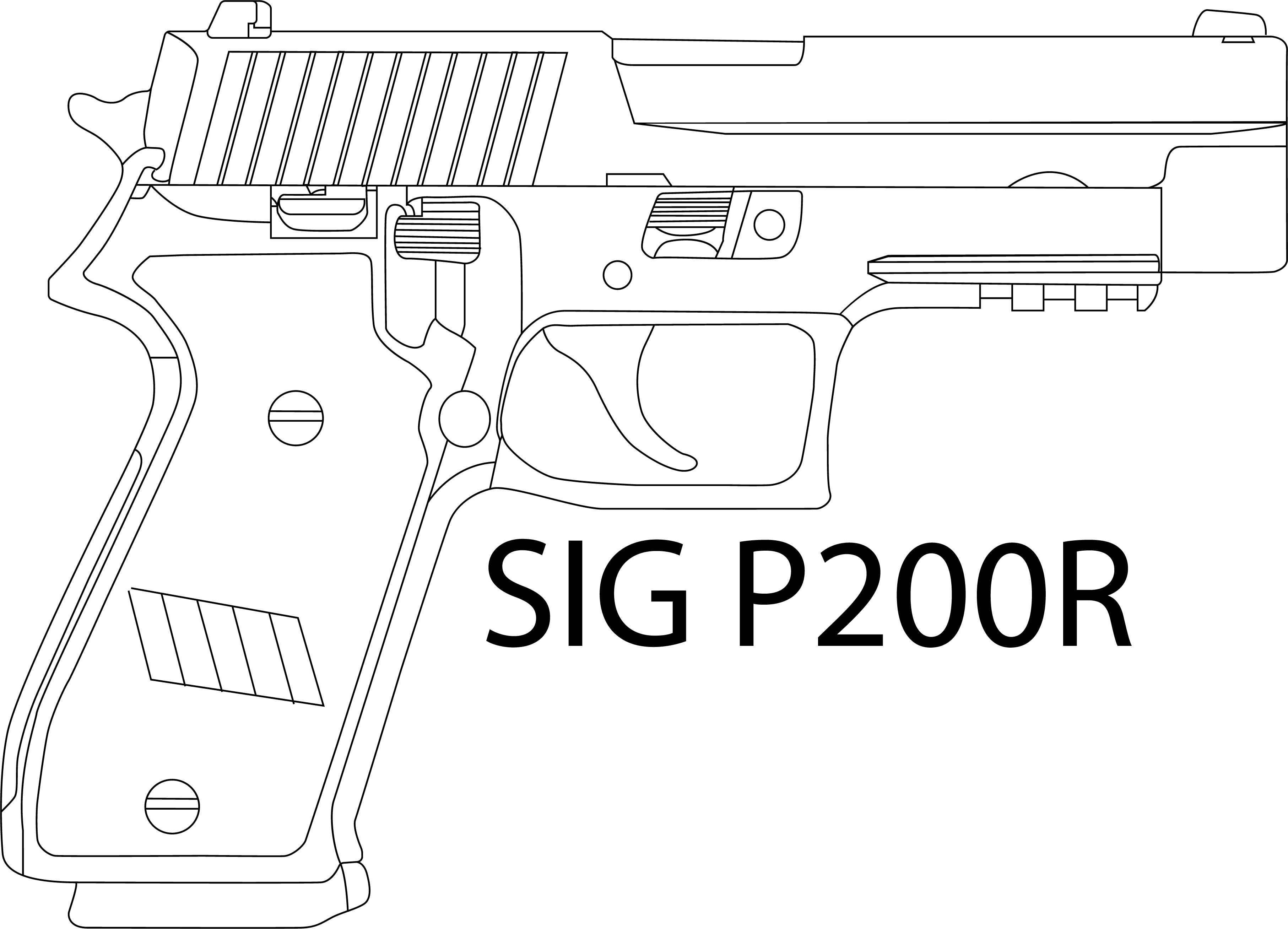 AK- 47 TYPE 2 GUN LINE ART vector file laser engraving, cnc