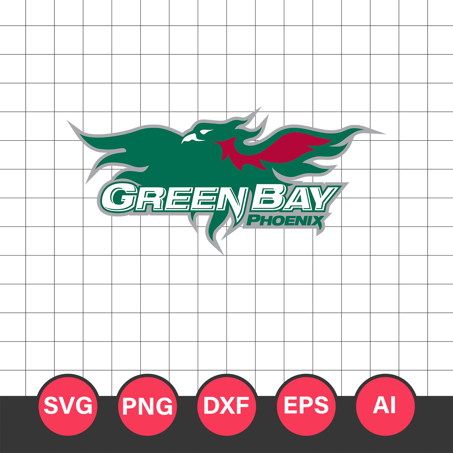 Wisconsin Green Bay Phoenix Logo Svg, Wisconsin Green Bay Ph