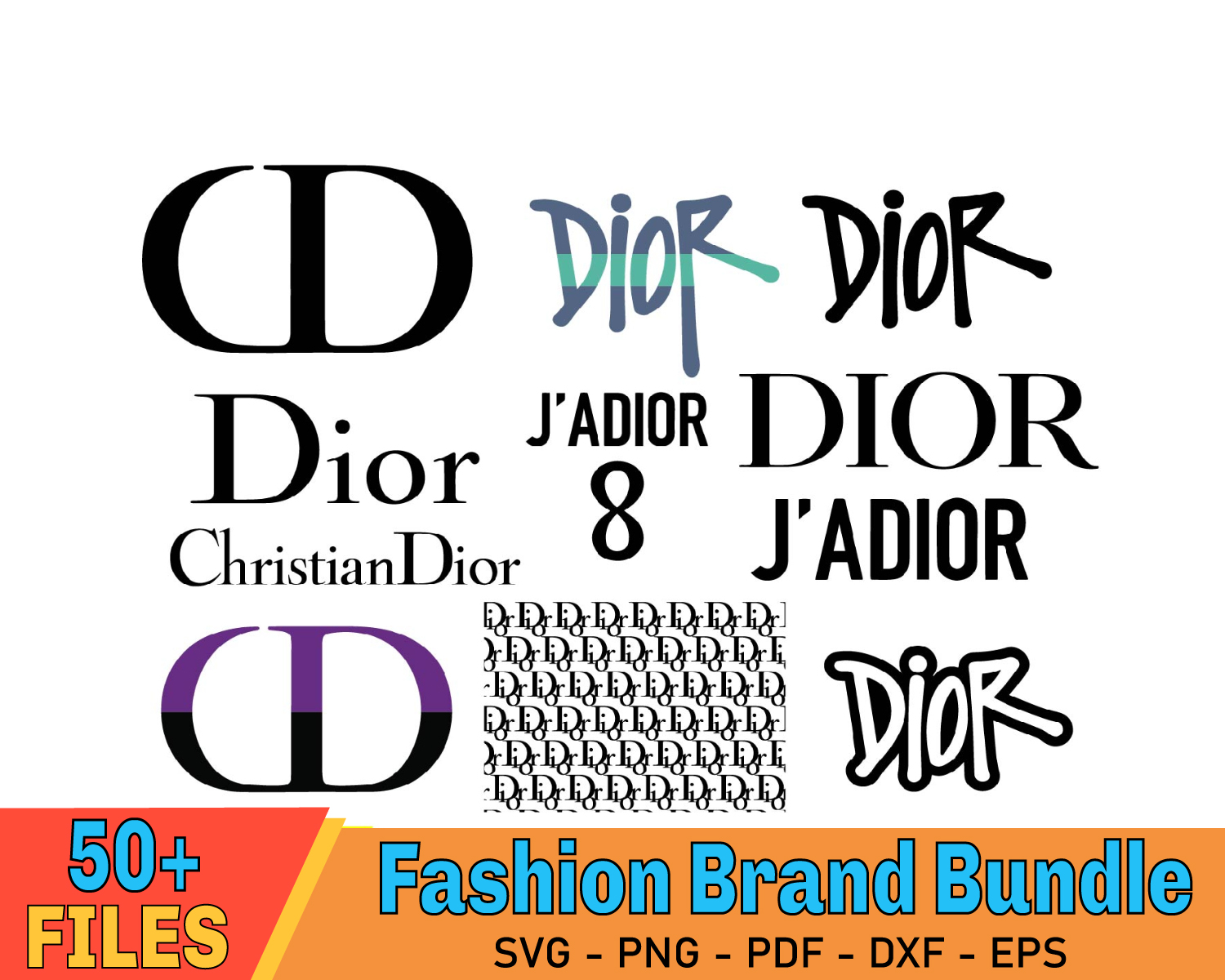 Dior Bundle Svg, Christian Dior Logo Svg ,Dior Svg File Cut