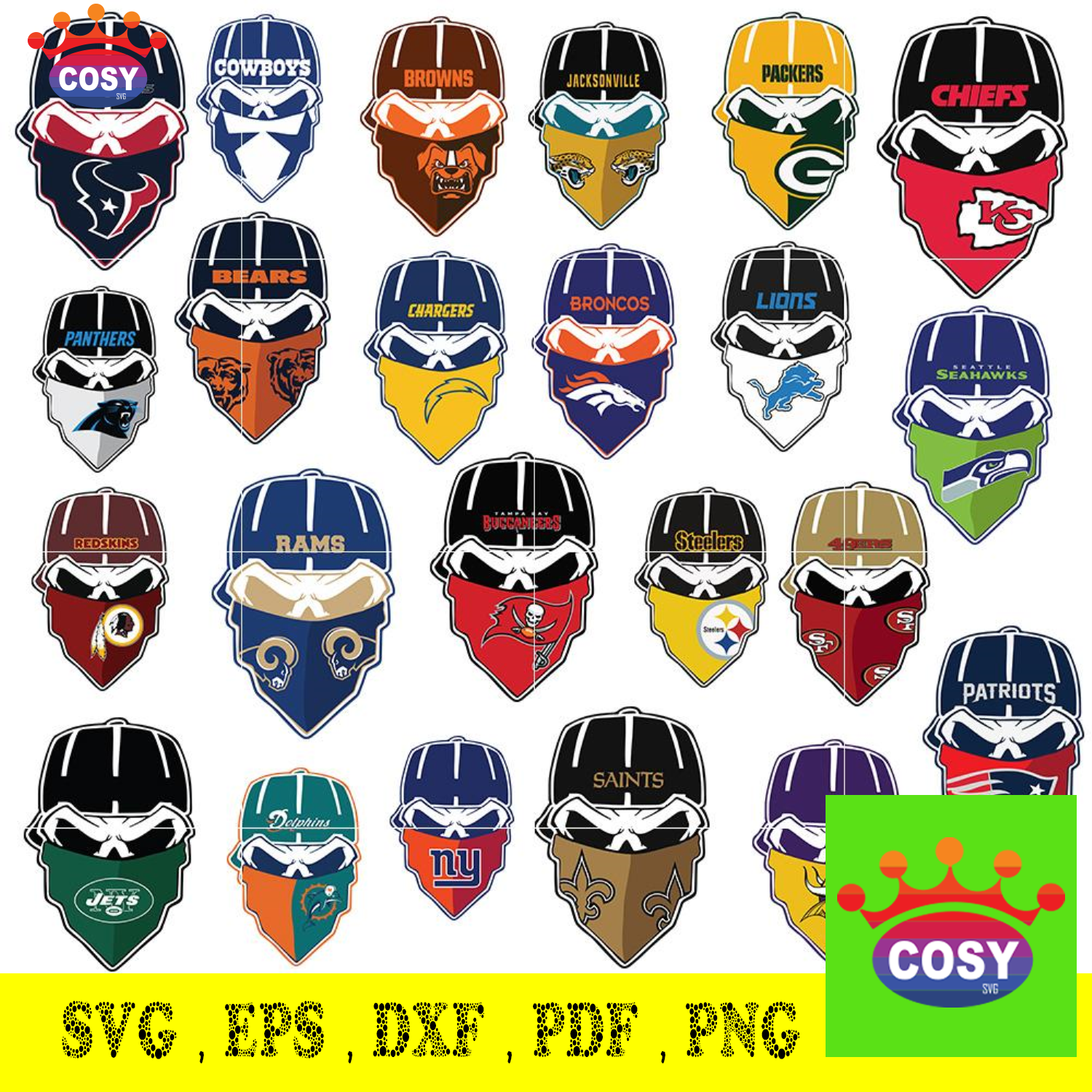 All skull NFL,Mega bundle sport, svg, Sport svg bundle, dig - Inspire ...