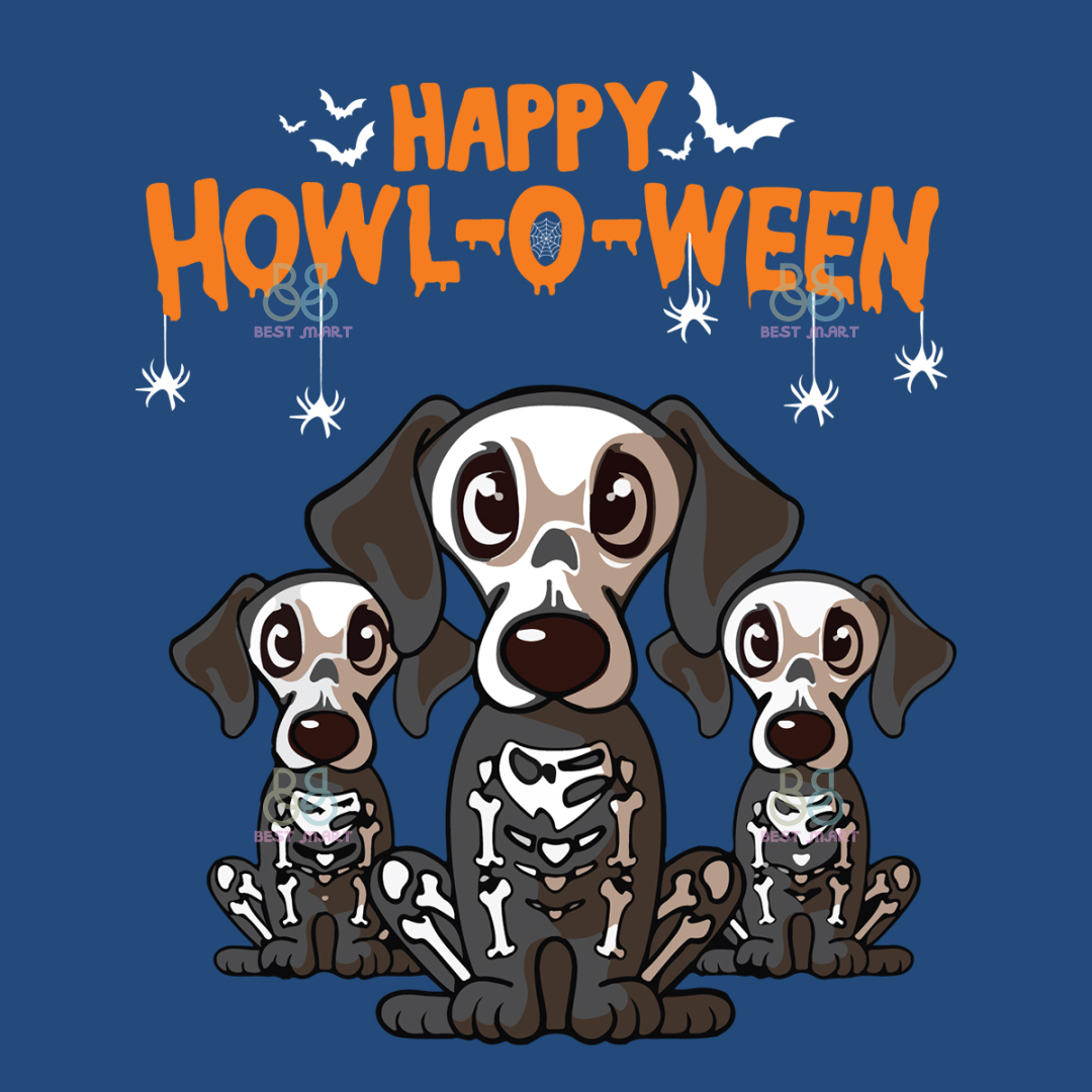 Howl O Ween Svg, Halloween Svg, Skeleton Dog Svg, Halloween | Inspire ...