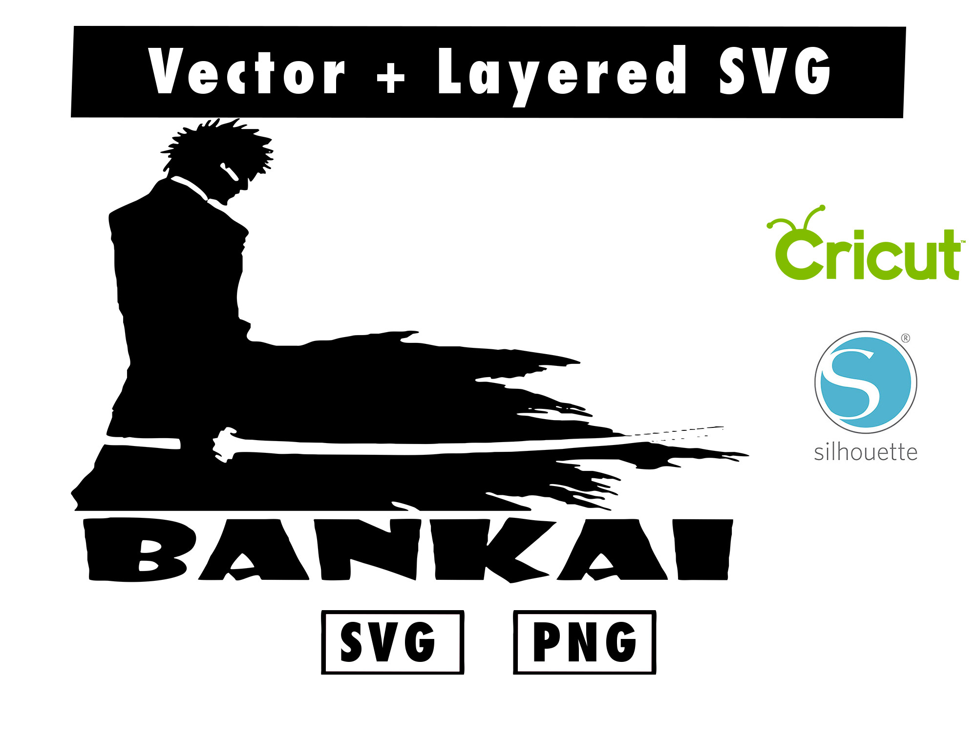 Ichigo Kurosaki svg & png files for cricut machine , anime s | Inspire ...