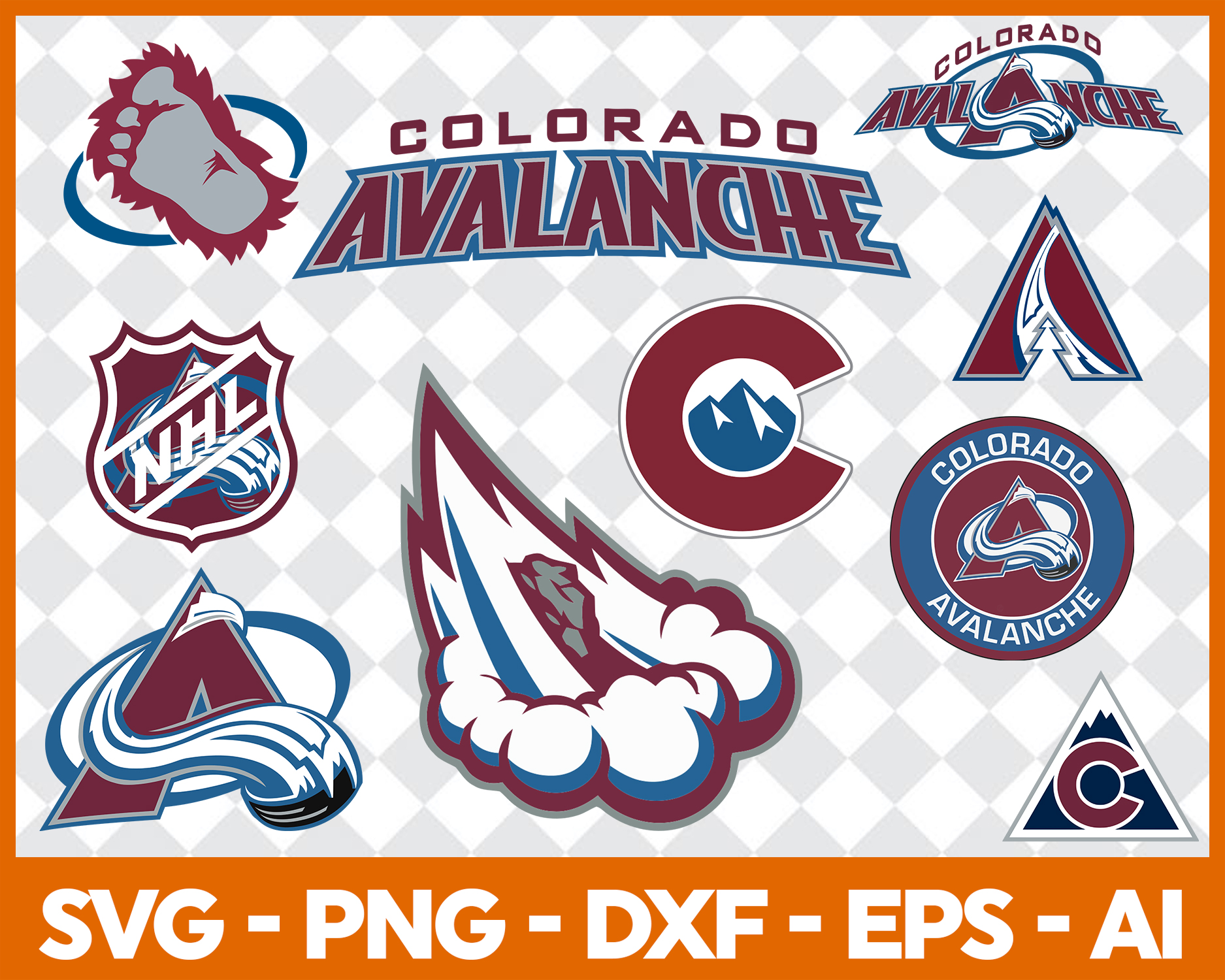 Colorado Avalanche Hockey Bundle Svg, Hockey Logo Svg, Hocke | Inspire
