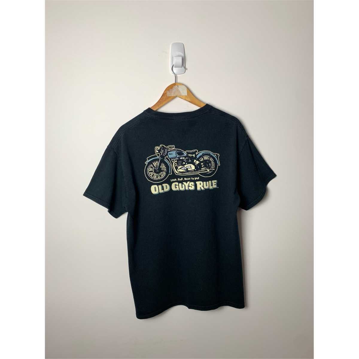 Mens Old Guys Rule Old Guys Improved With Age T Shirt In Dark Heather