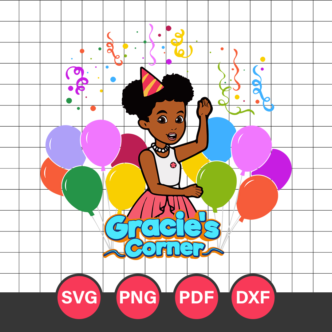 Gracie's Girl Birthday Svg, Gracie's Corner Birthday Svg, Gr Inspire