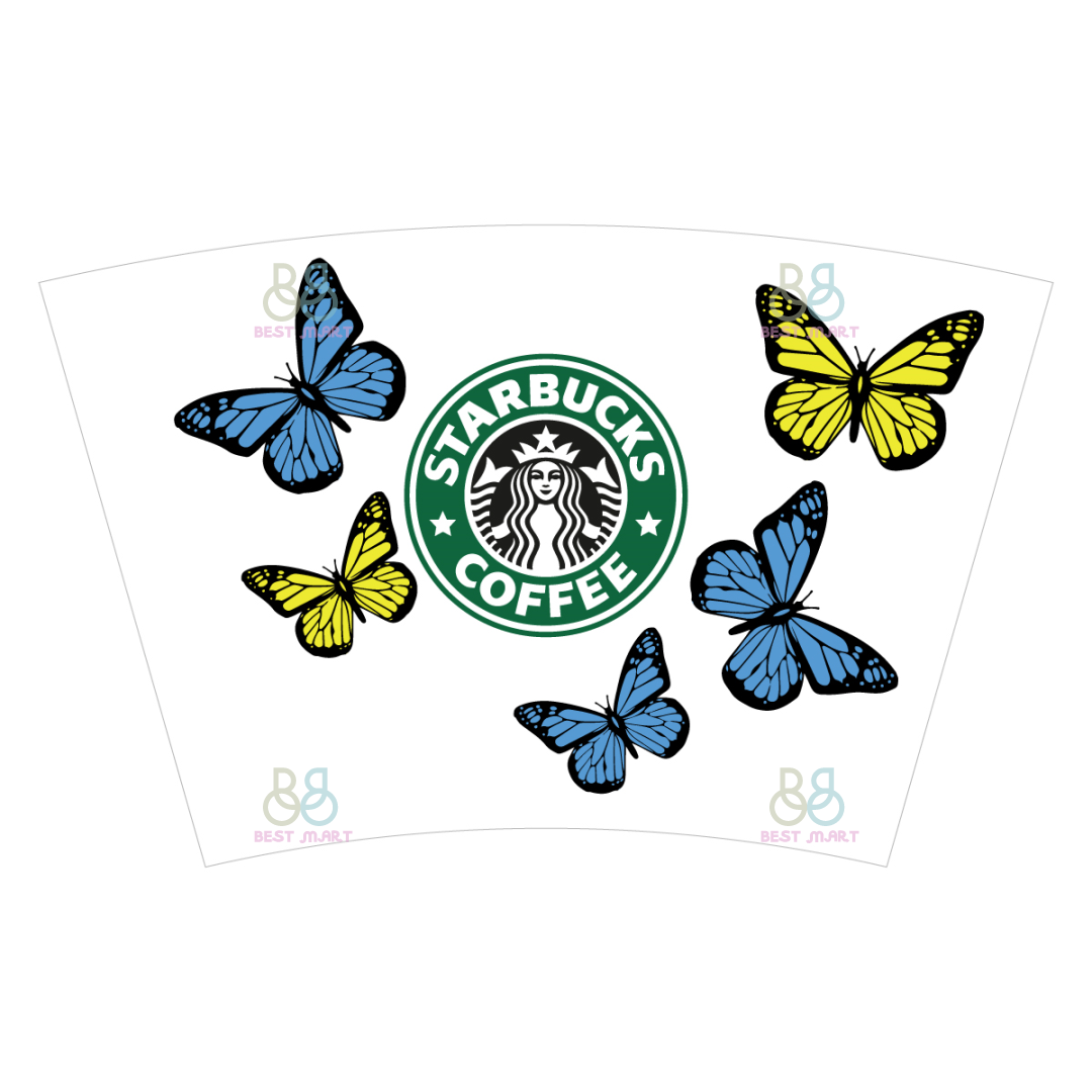 Butterfly Starbucks Cup Svg, Butterfly Wrap Svg, Starbucks W - Inspire