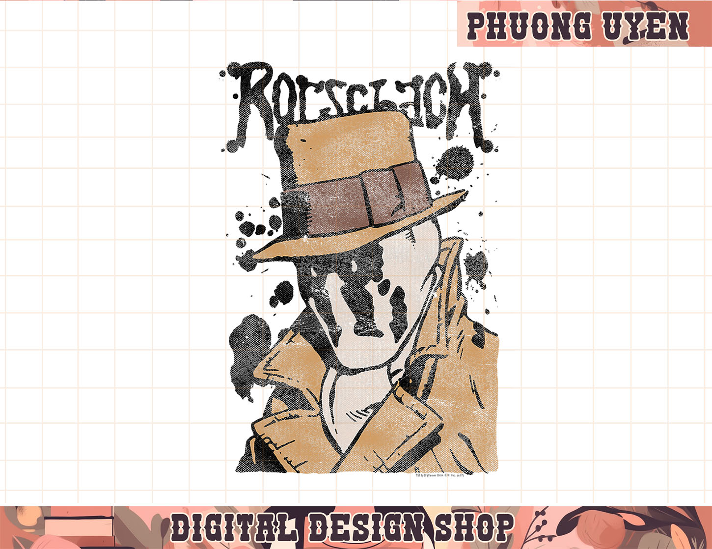 Rorschach Splattering Watchmen Rorschach Splatter png, sublimate | Inspire Uplift
