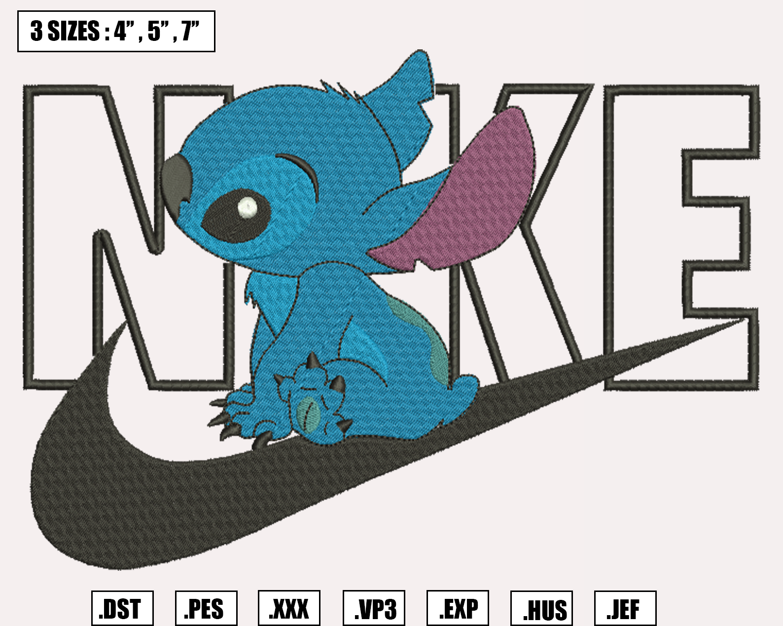 Nike X Stitch Embroidery Design, Lilo And Stitch Embroidery Inspire Uplift