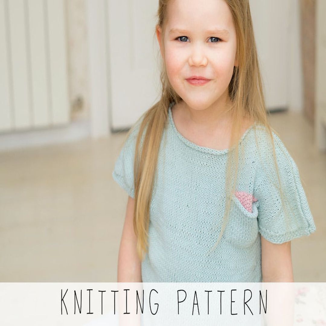 Kids tee shirt KNITTING PATTERN TShirt Knit Pattern Summer Inspire Uplift