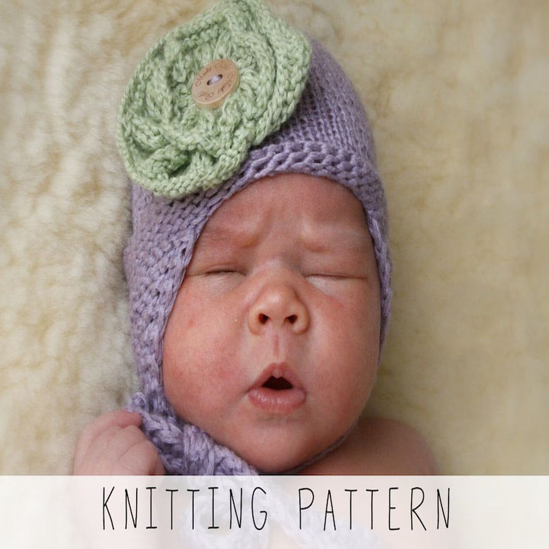 KNITTING PATTERN earflap hat x Baby earflap hat knit pattern Inspire Uplift