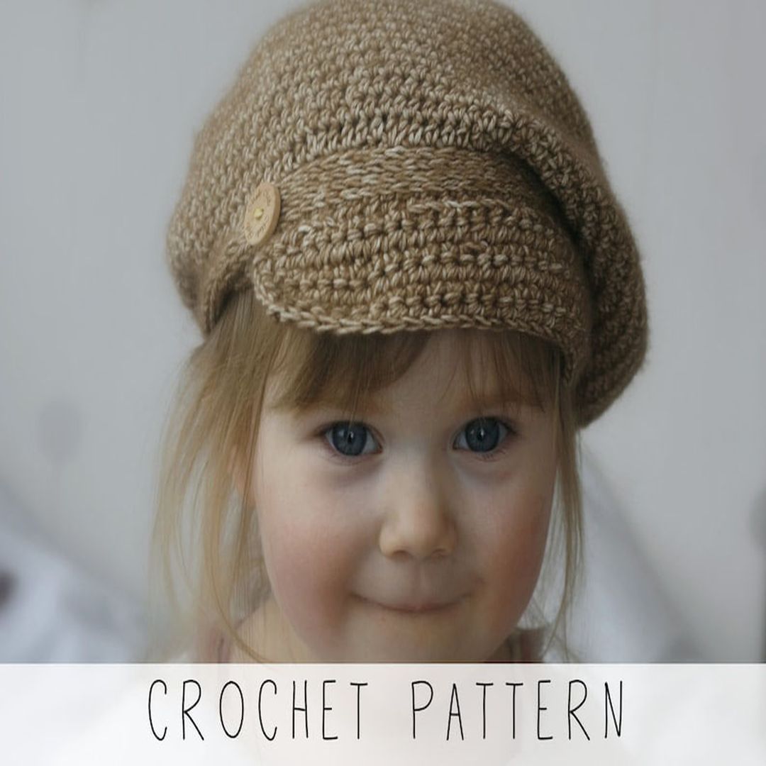 CROCHET PATTERN newsboy hat x Cap hat crochet pattern x Boys