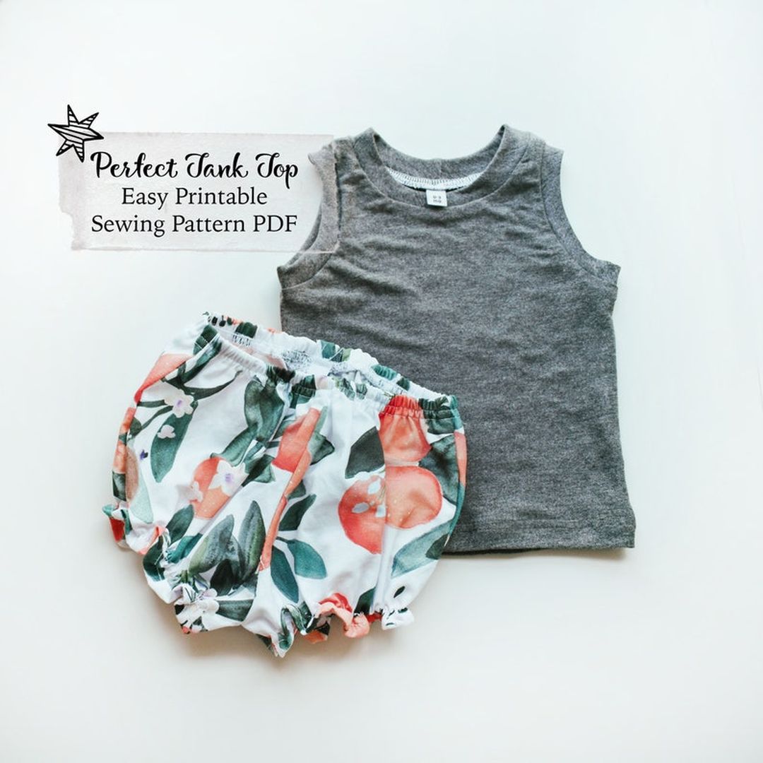 Baby or Child TANK TOP SEWING Pattern pdf | 9 sizes | easy s | Inspire ...