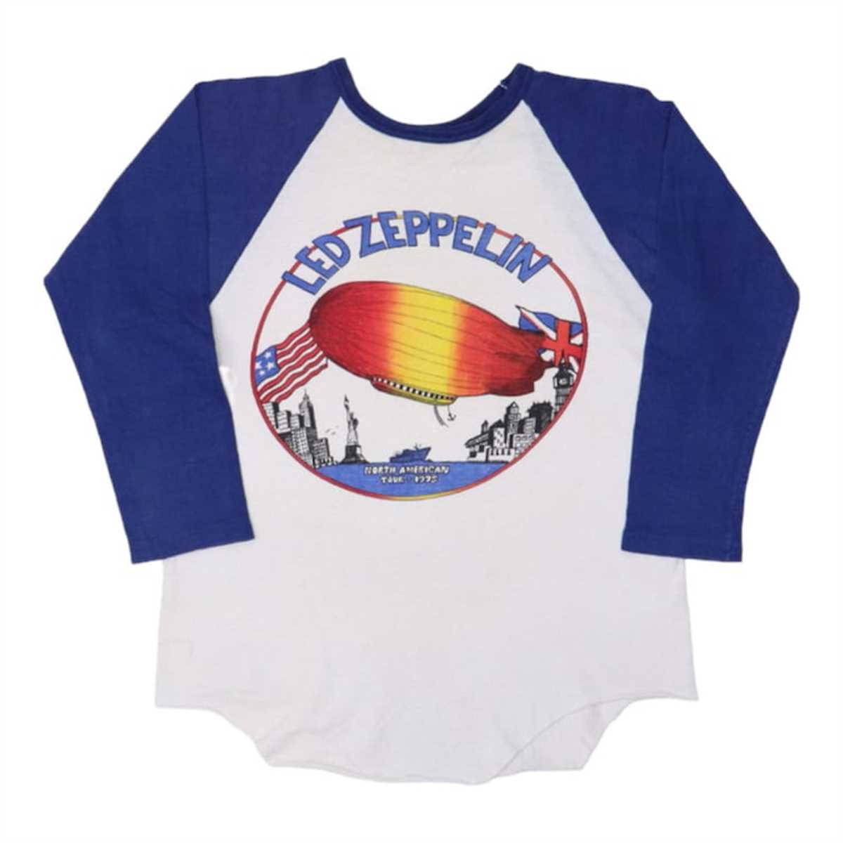 vintage 1975 Led Zeppelin North American Tour Jersey Shirt Inspire Uplift