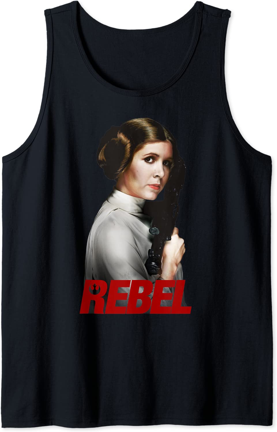 T-Shirt Femme Blanc Avec Motif Princesse Leia Rebel - Manches Courtes, Col Rond - Style Casual