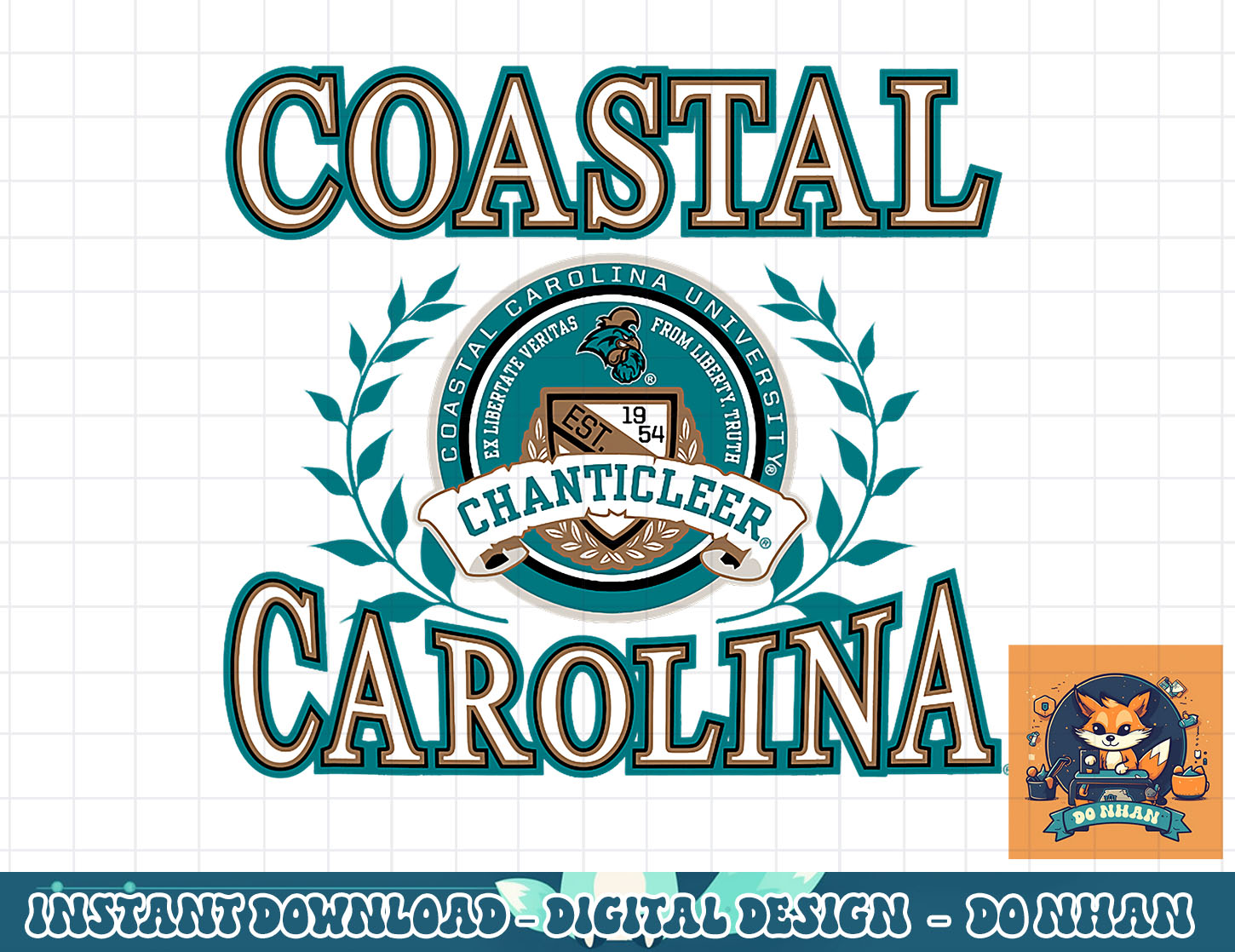 Coastal Carolina Chanticleers Laurels Officially Licensed p Inspire
