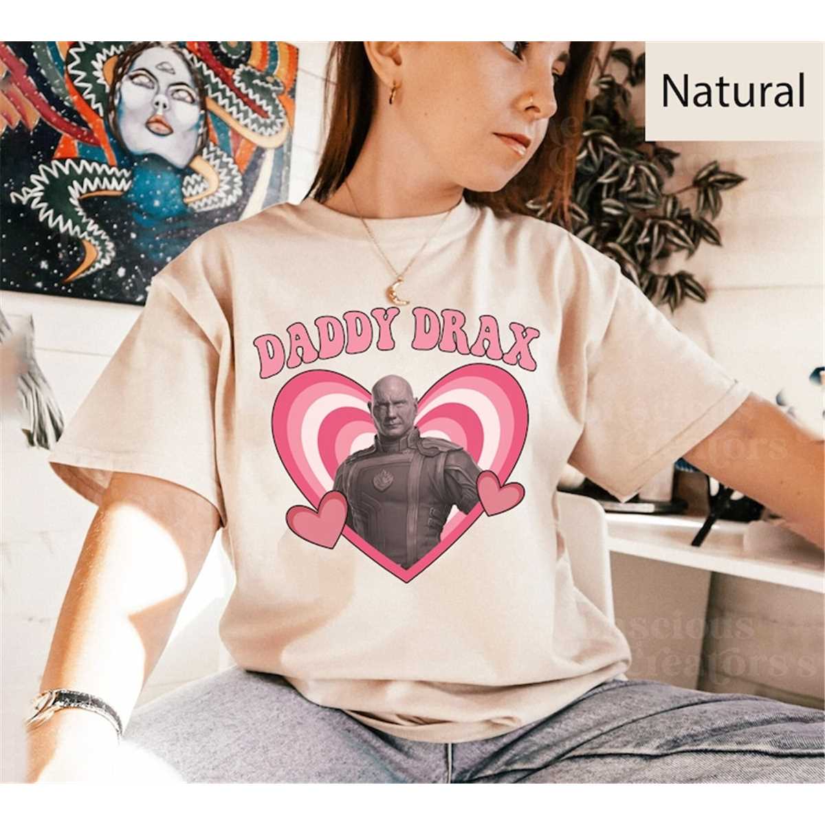 Daddy Drax Portrait Shirt, Marvel Guardians Of The Galaxy Vo Inspire