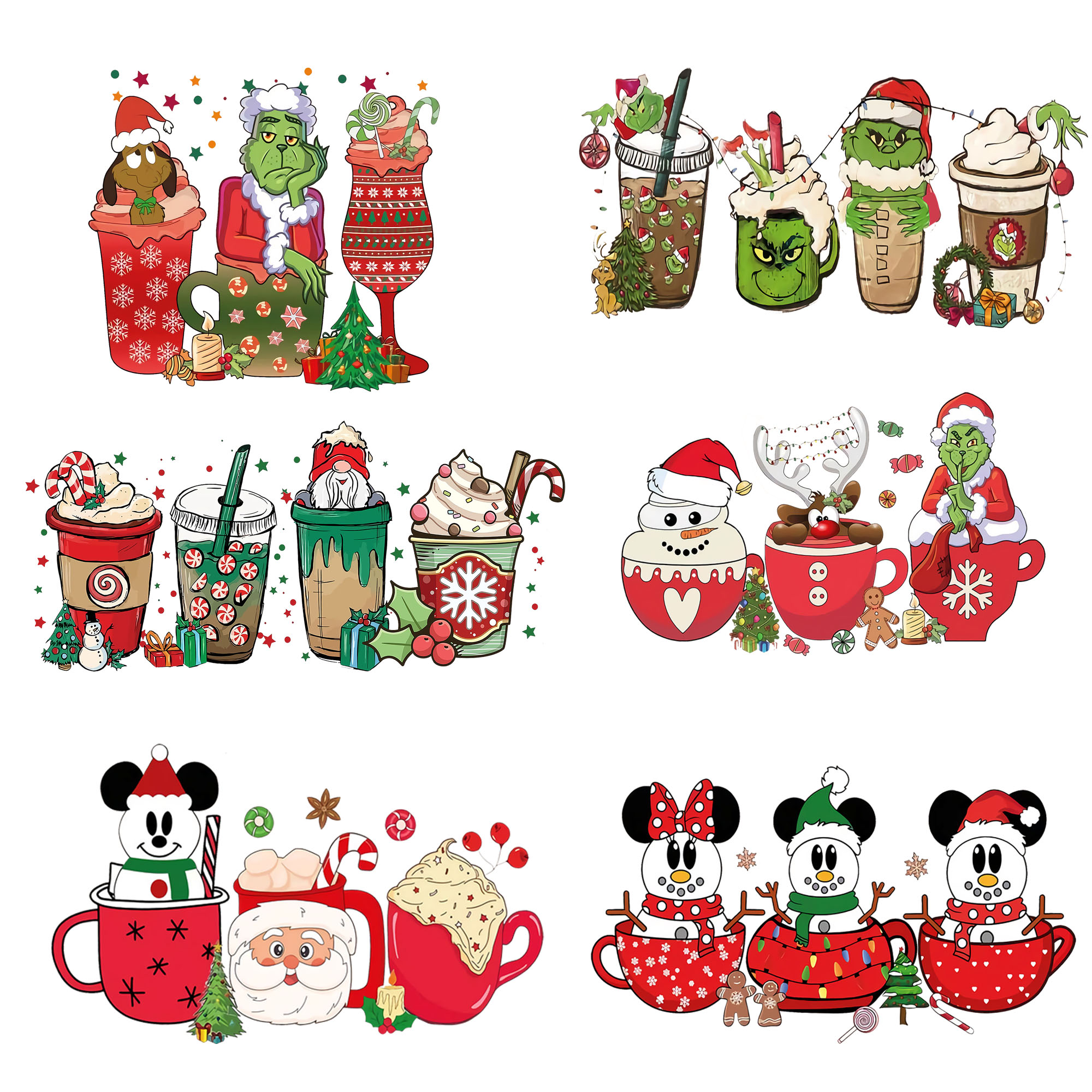 Grinch Christmas Coffee Bundle Png,Silhouette Svg files - Inspire Uplift
