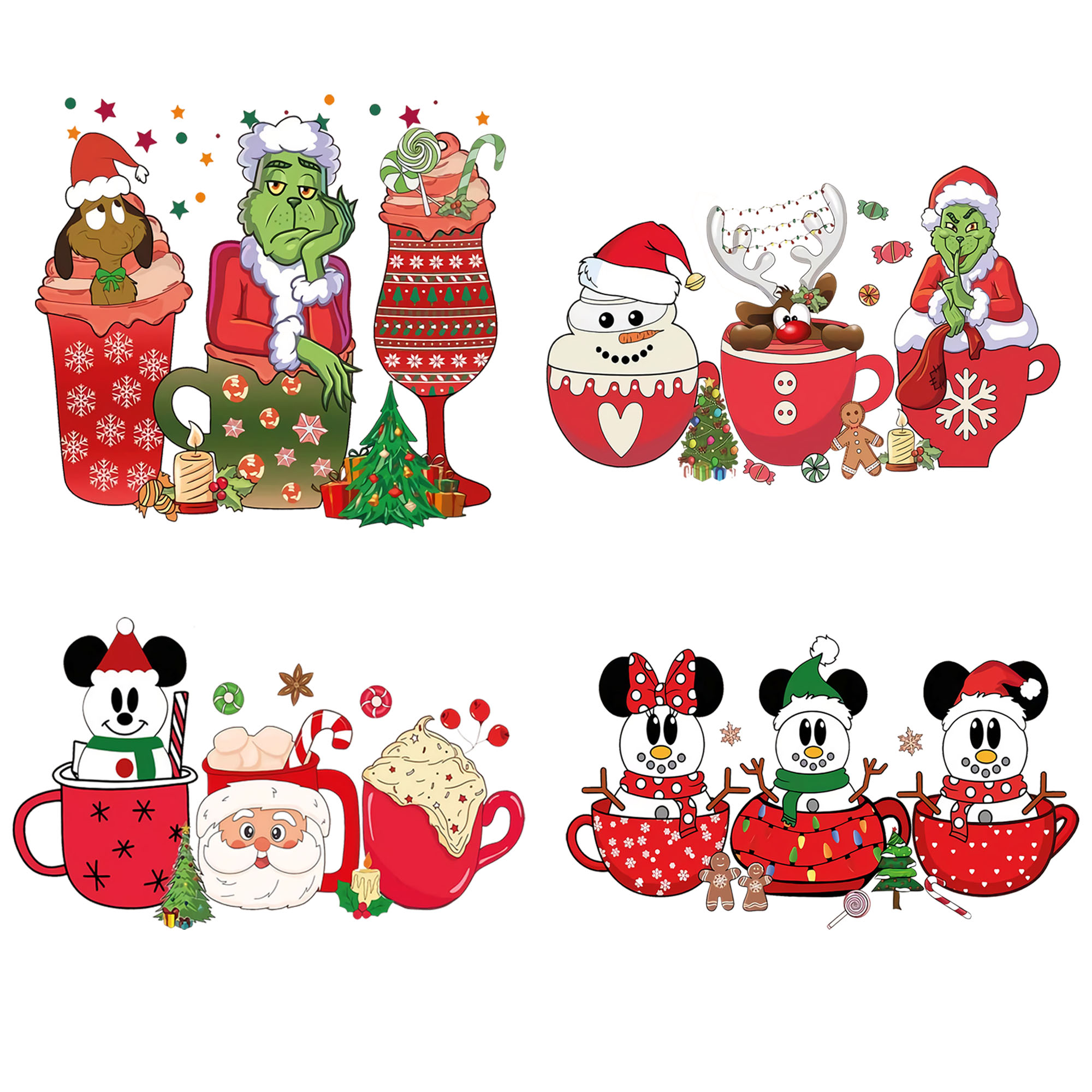 Grinch Christmas Coffee Bundle Png, Silhouette Svg files - Inspire Uplift