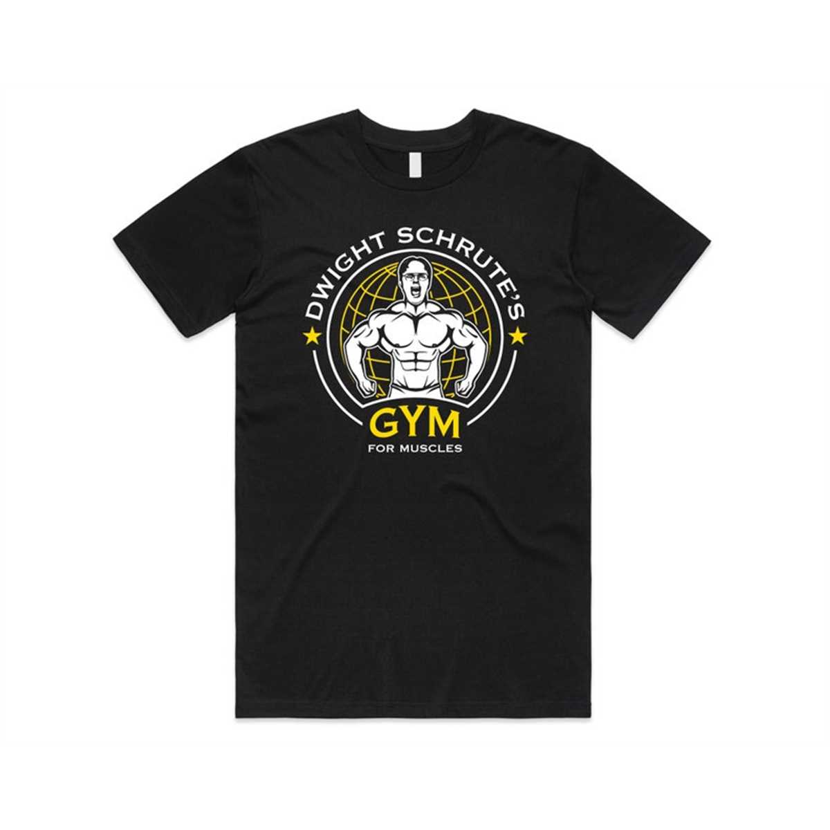 Dwight Schrutes Gym For Muscles Tshirt Tee Top Funny US Off Inspire