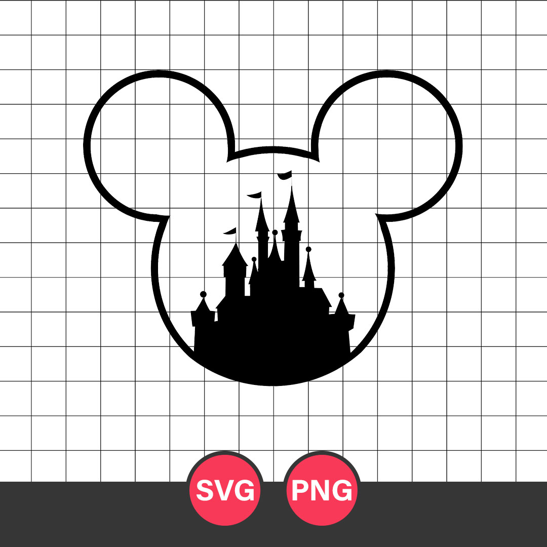 Mickey Head Castle Svg, Mickey Svg, Disney Svg, Png Digital | Inspire ...