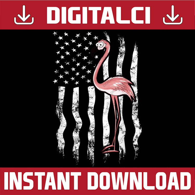 Funny Pink Flamingo Independence Day USA American Flag Memor | Inspire ...
