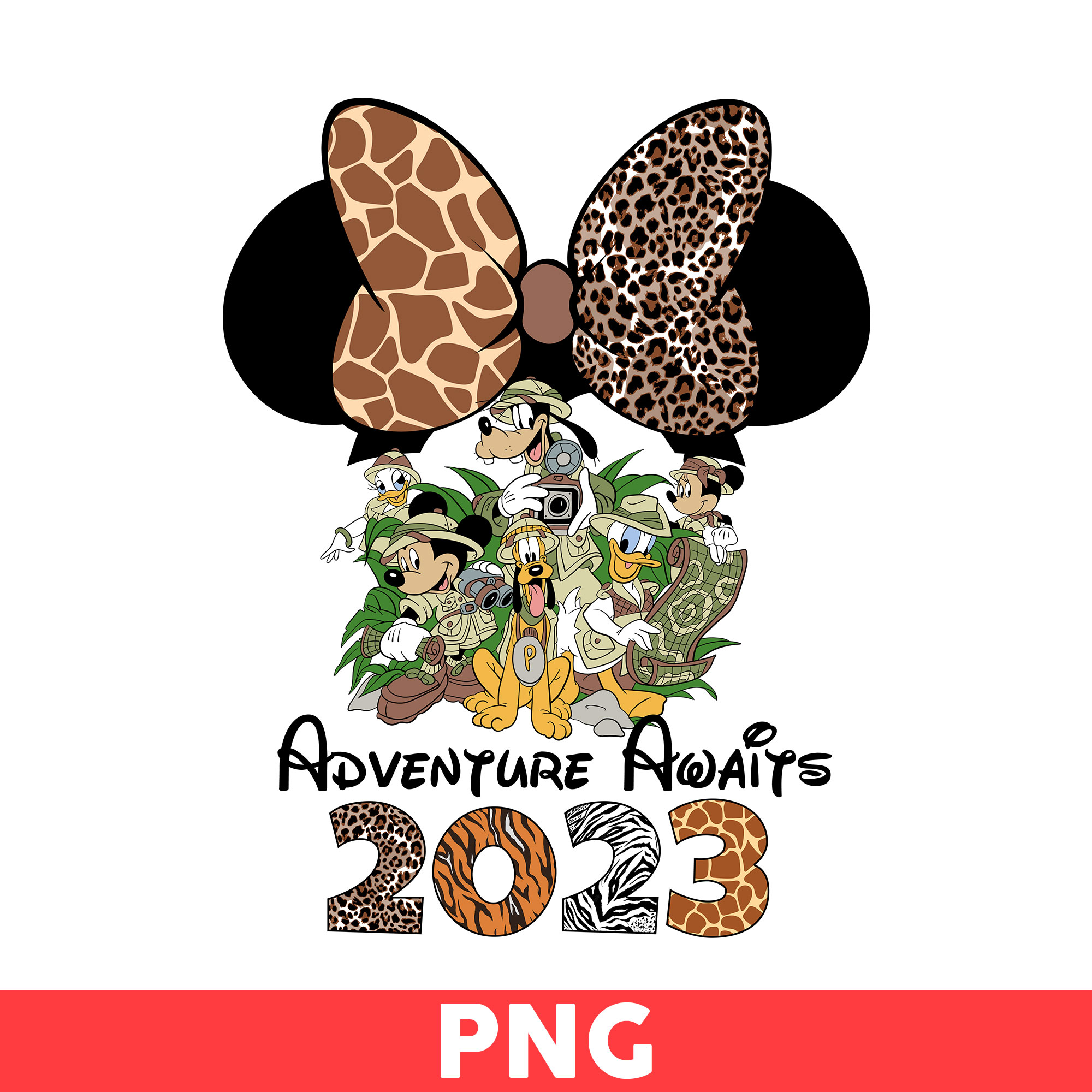 Adventure Awaits 2023 Png, Minnie Mouse Png, Animal Kingdom - Inspire