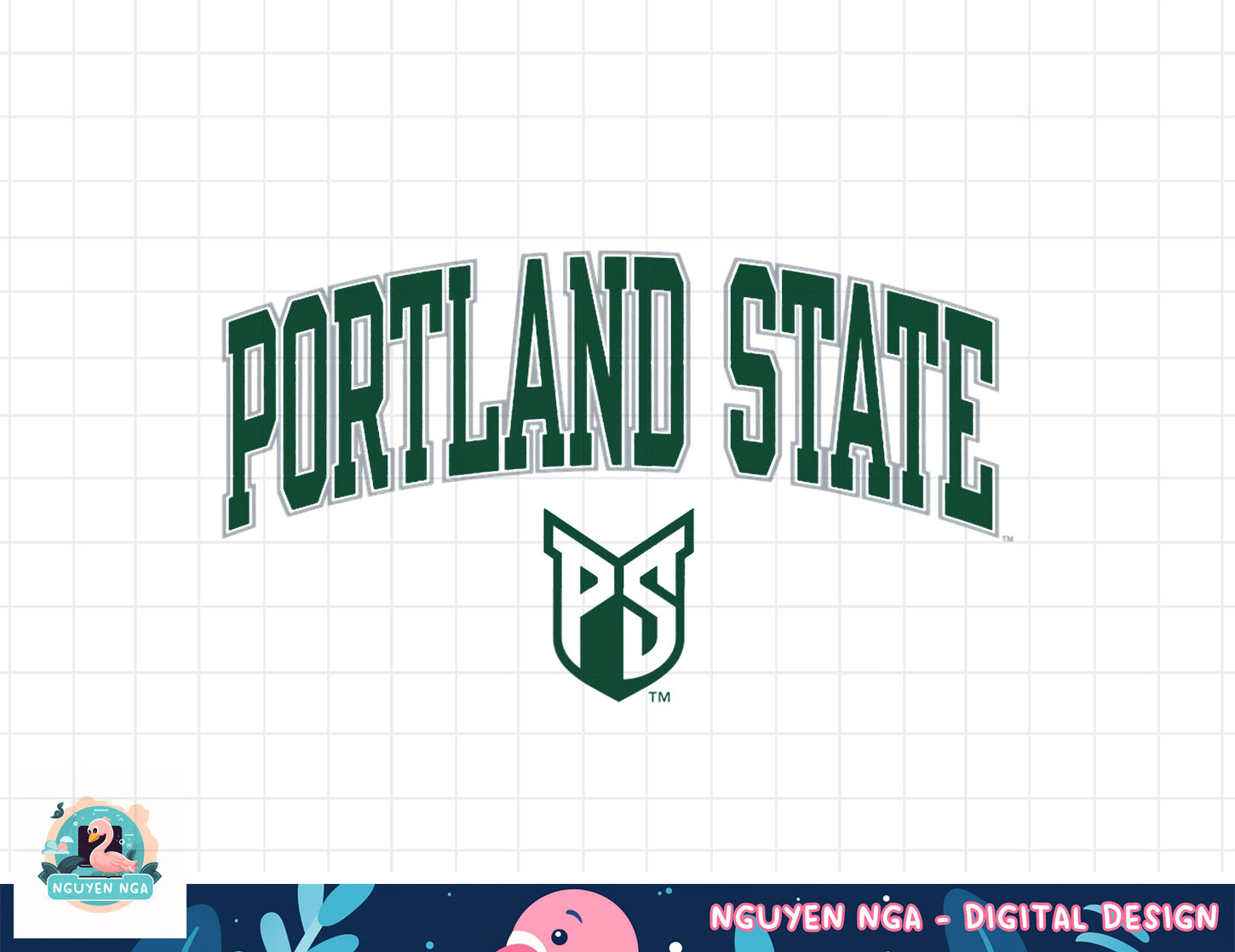 Portland State Vikings Arch Over White Officially Licensed Inspire Uplift