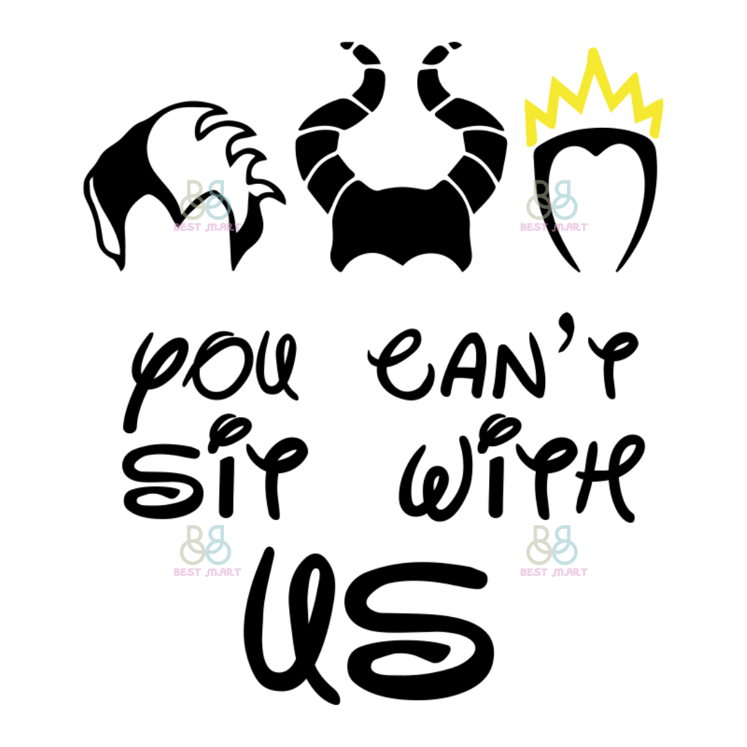 You Cant Sit With Us Svg, Disney Svg, Maleficent Head Svg, H - Inspire