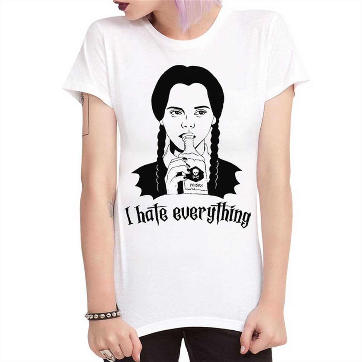 Wednesday Addams I Hate Everything T-Shirt / The Addams Fami | Inspire ...