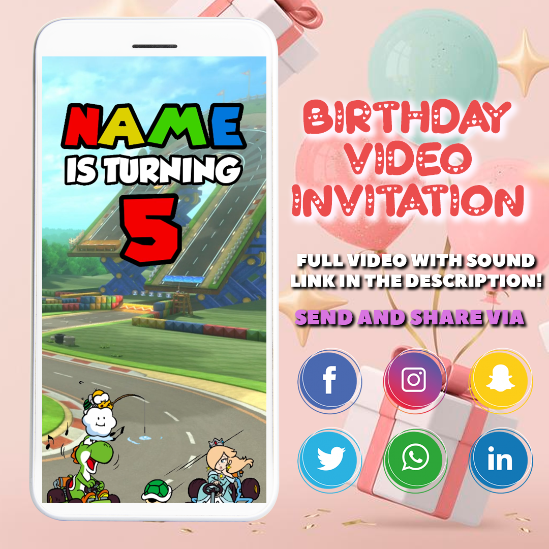 Super Mario Animated Invitation, Super Mario Invitation, Sup | Inspire ...