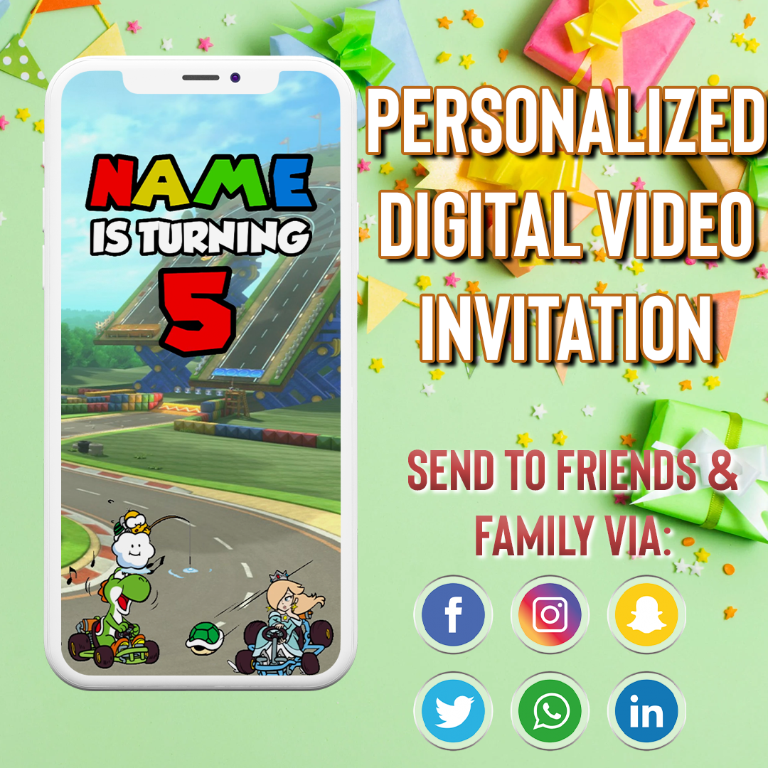 Super Mario Animated Invitation, Super Mario Invitation, Sup | Inspire ...