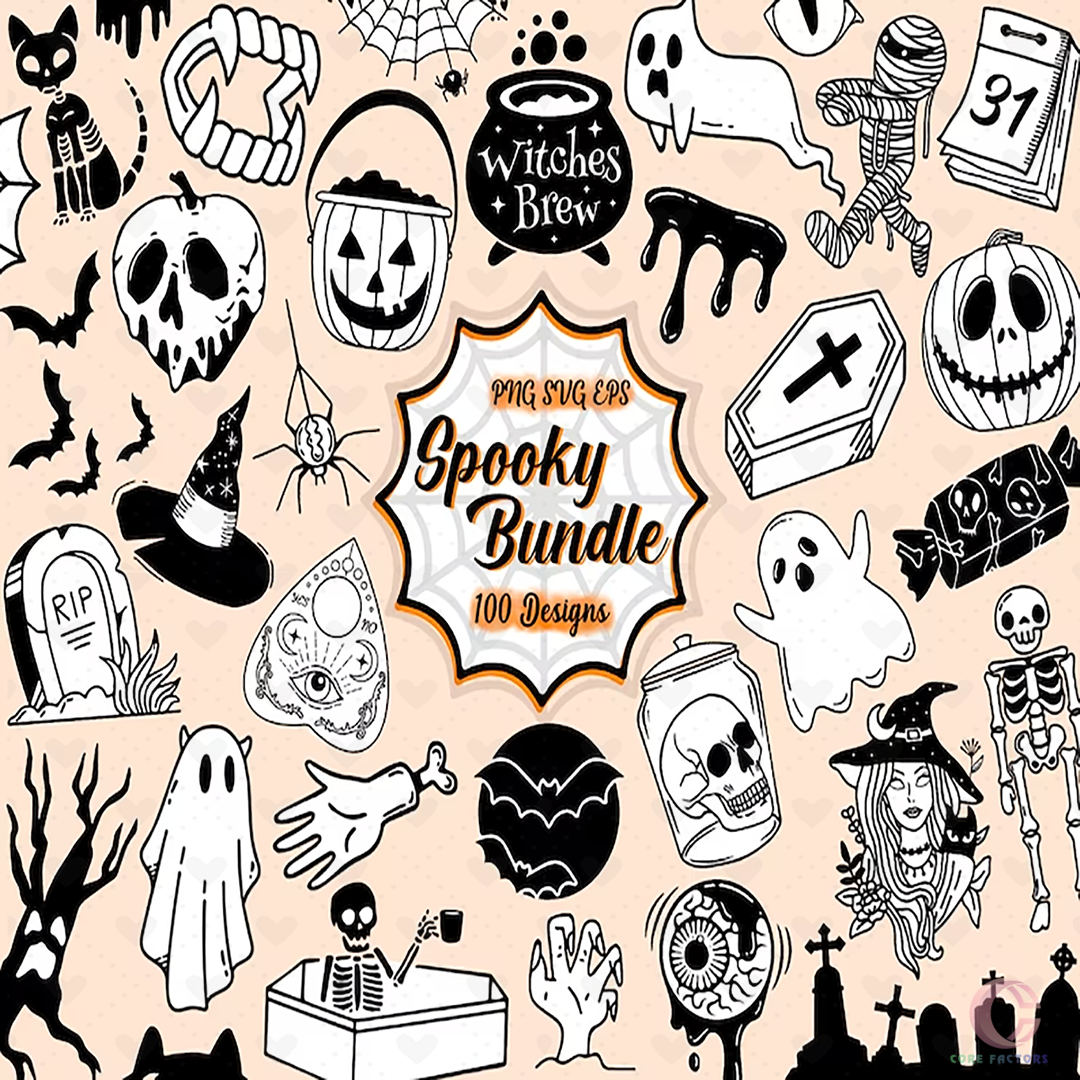 Spooky Vibes Svg Bundle Halloween Svg Spooky Svg Spooky V Inspire
