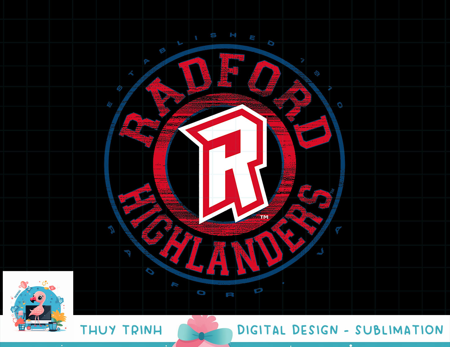 Radford Highlanders Showtime Logo Officially Licensed png Inspire Uplift