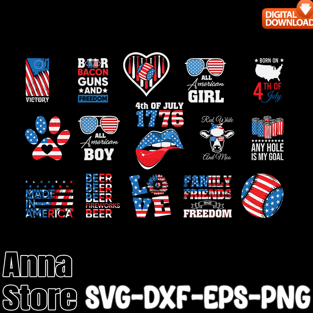 4th of July Bundle SVG ,Independence Day Svg Bundle,4th Of J | Inspire ...