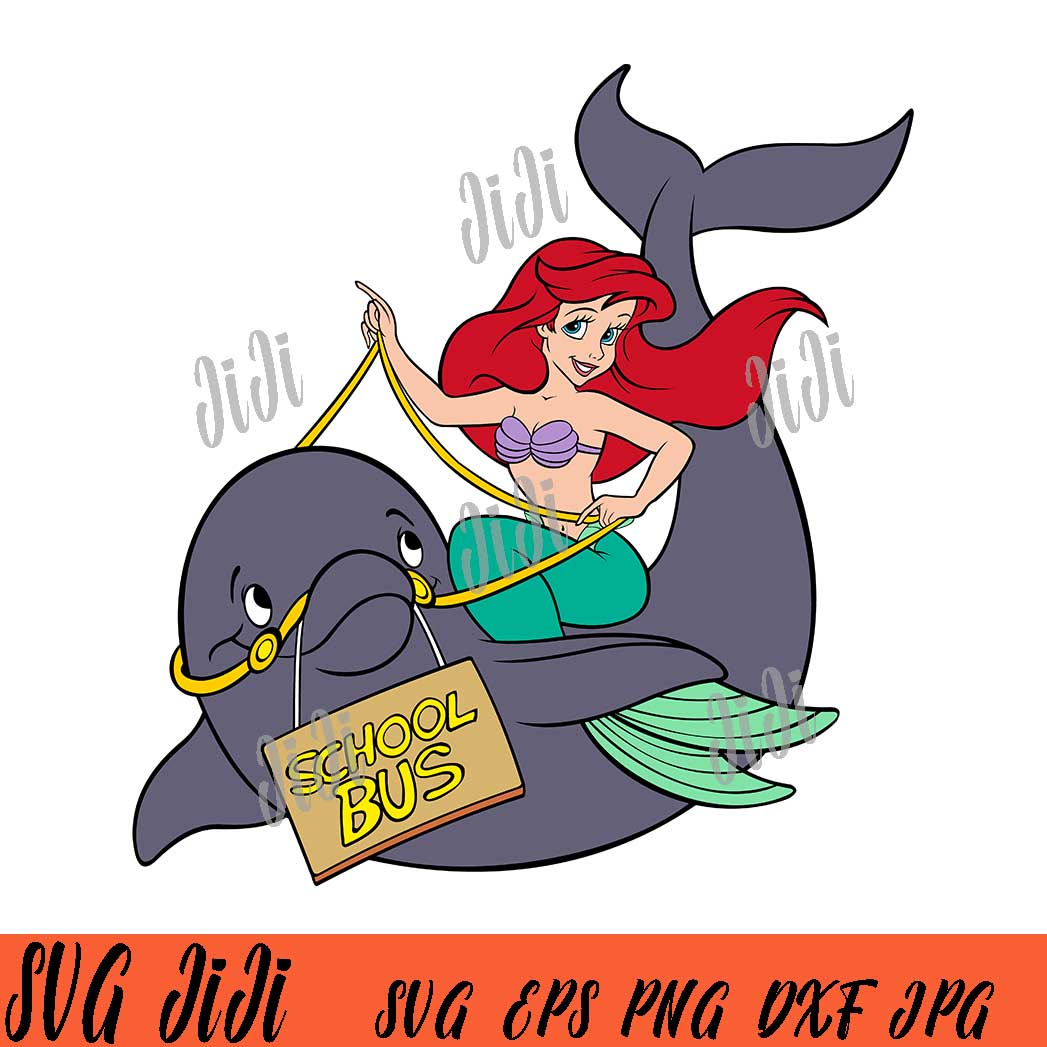 School Bus SVG, Little Mermaid SVG, Disney Movies SVG | Inspire Uplift