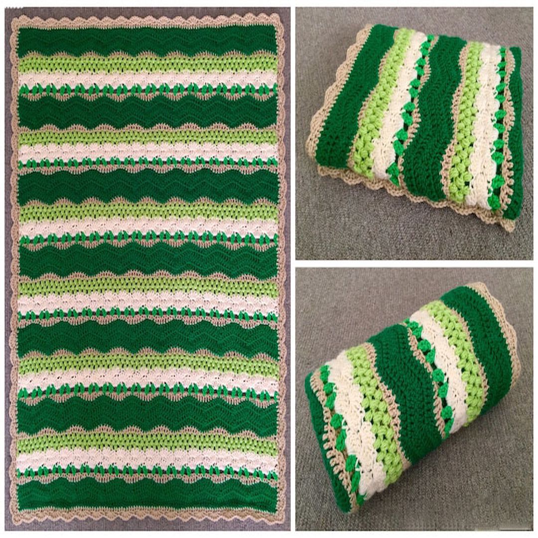 Fields of Green Baby Blanket Crochet Pattern Inspire Uplift