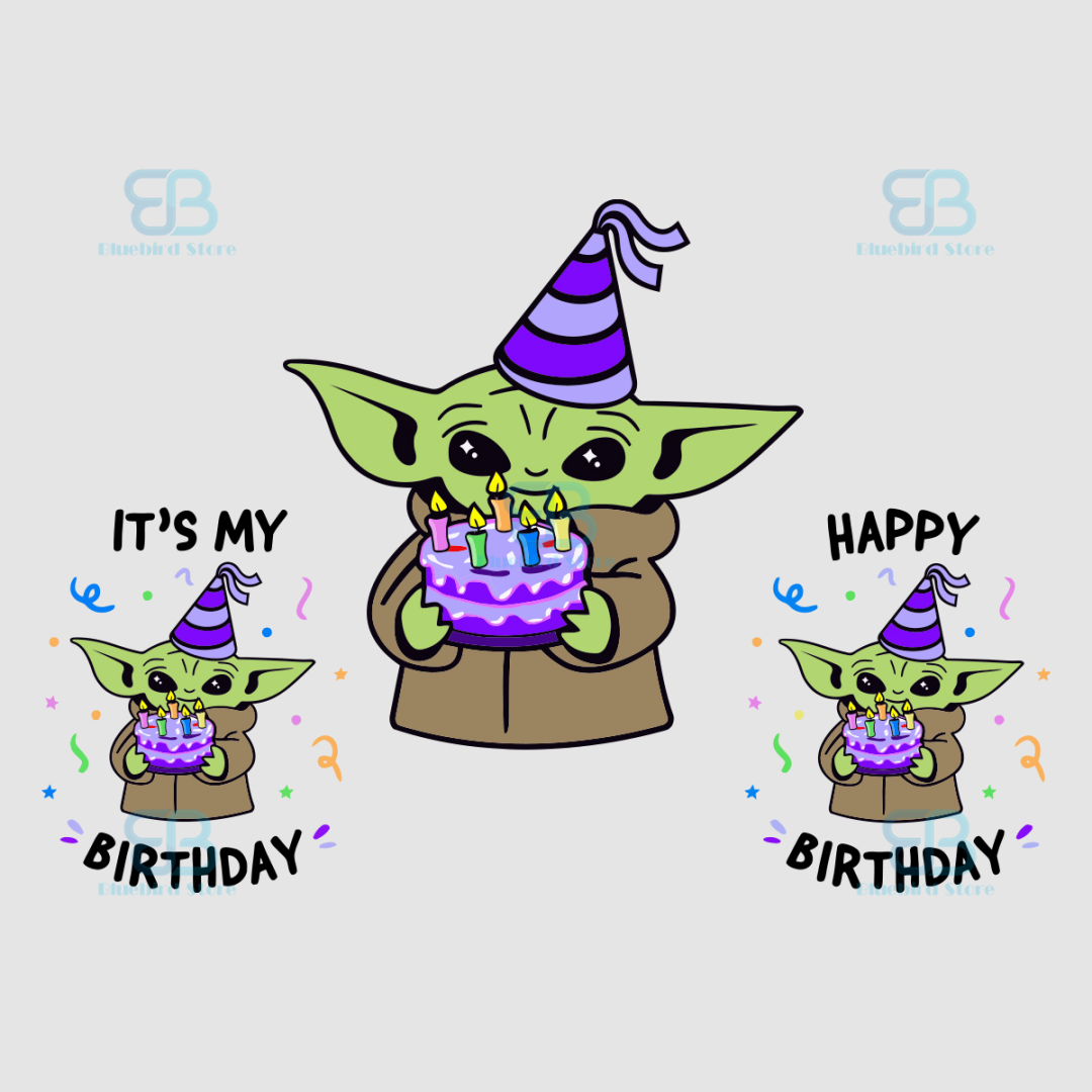 Baby Yoda Birthday Bundle Svg, Birthday Svg, Baby Yoda Svg, Inspire