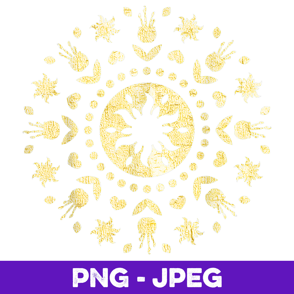 Disney Princess Rapunzel Golden Mandala Logo - Inspire Uplift