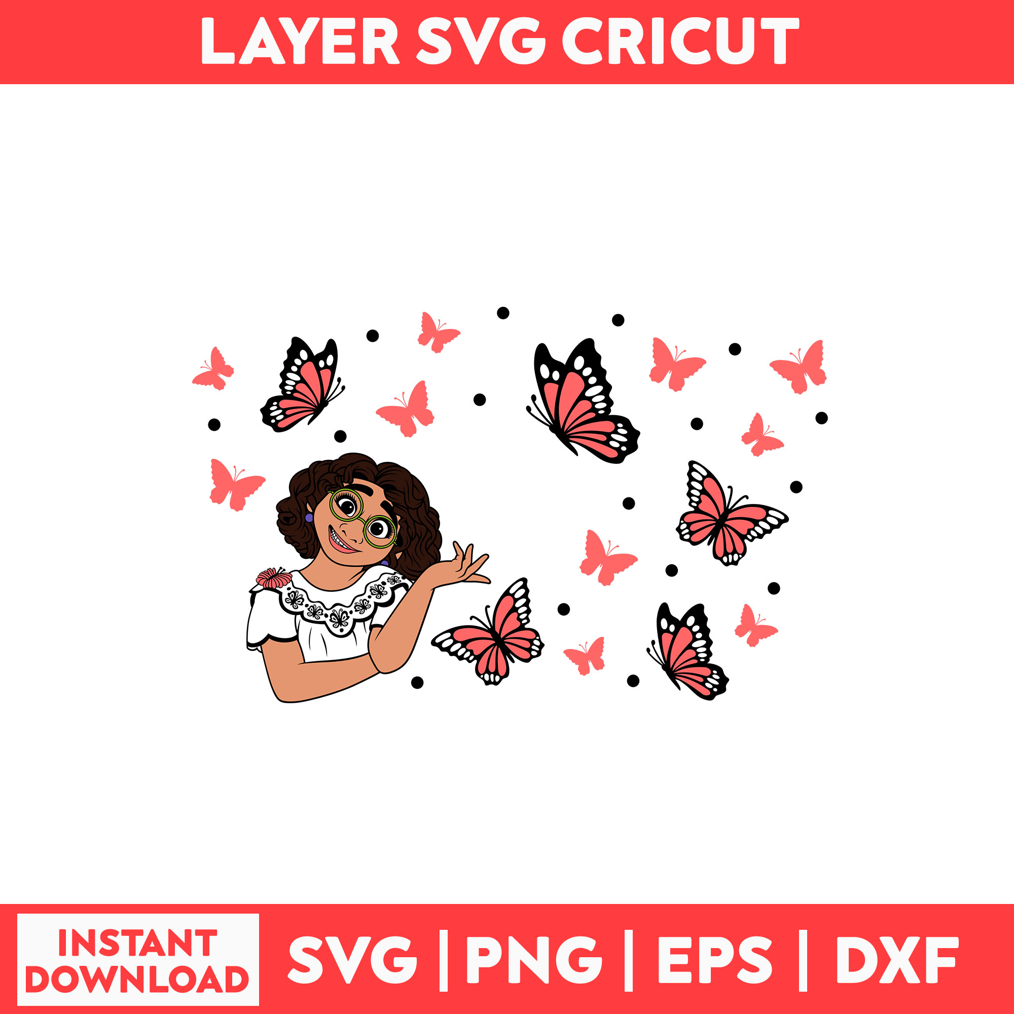 Encanto Butterfly Full Wrap Svg, Encanto Butterfly Svg, Enca Inspire