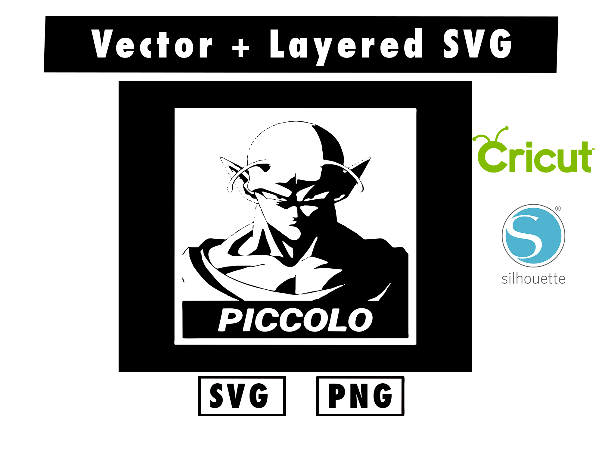 PICCOLO svg & png files for cricut machine , anime svg , man - Inspire