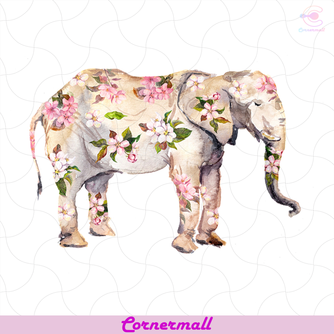Elephant Flowers Png, Trending Png, Animal Png, Elephant Png - Inspire