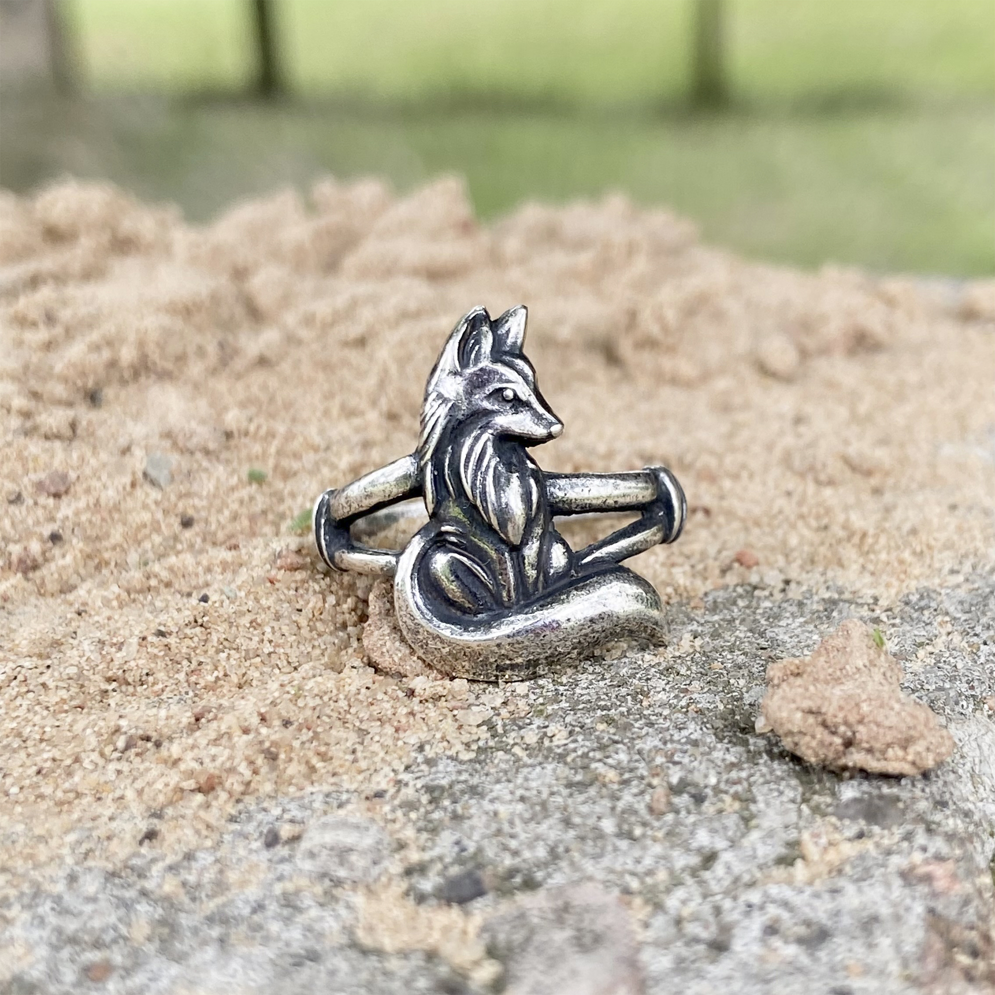 Silver fox ring, Size 5 - 9 US, Sterling silver, Made to Ord - Inspire ...