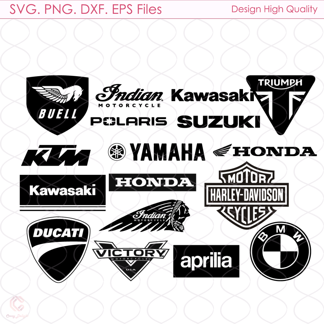 Motorcycle Brands Logo Bundle, Famous Logo Svg, Motocycle Lo Inspire