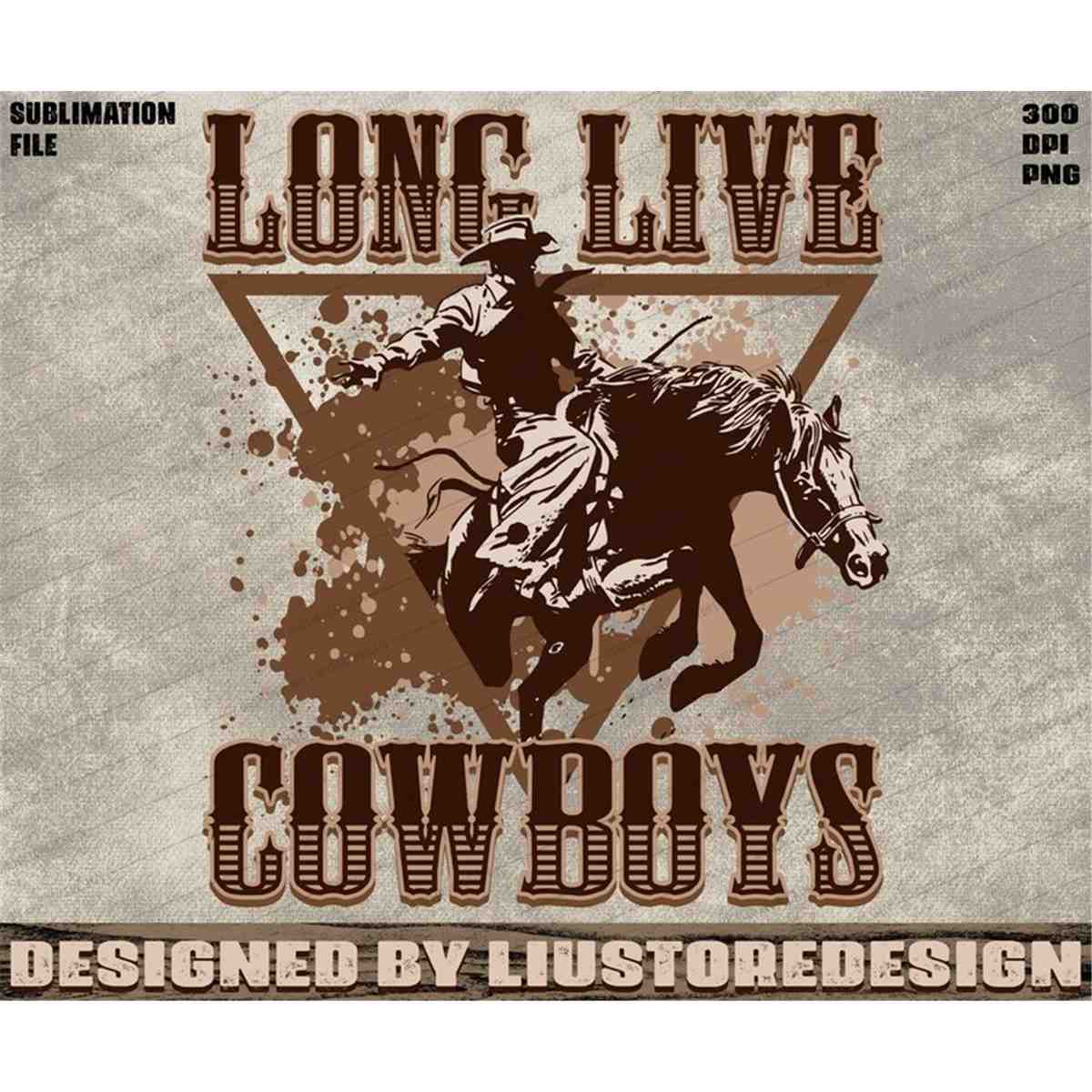Geqtt Western 'Long Live Cowboys' Keychain - Stainless Steel Cowboy Gift Key Ring, 3.3x1.1 Inches - View #12