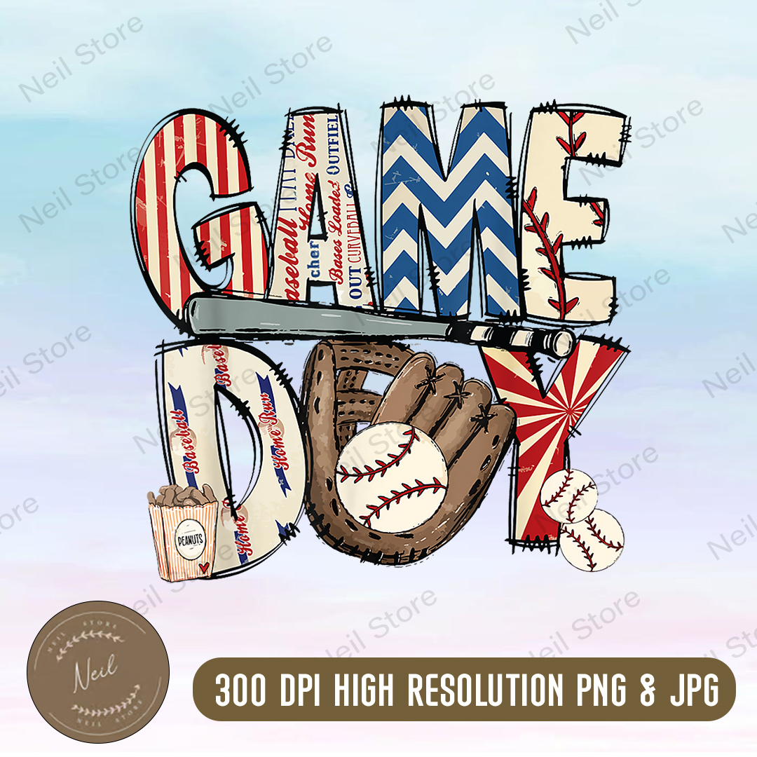 Baseball Nana, Baseball Doodle Font Png, Baseball Nana Leopa Inspire