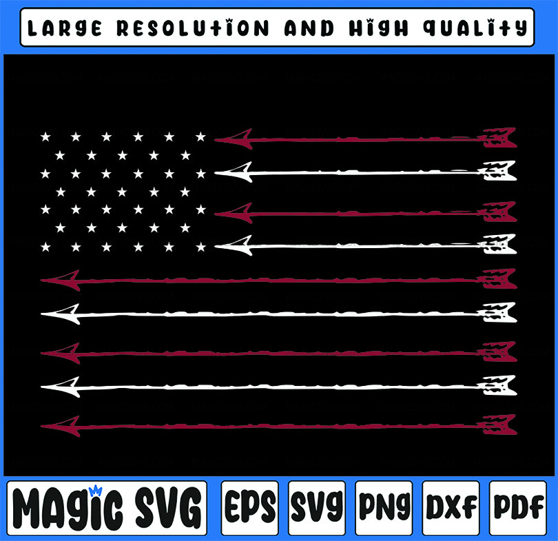 Arrow Flag SVG, 4th Of July svg, Memorial Day SVG Cut table | Inspire ...