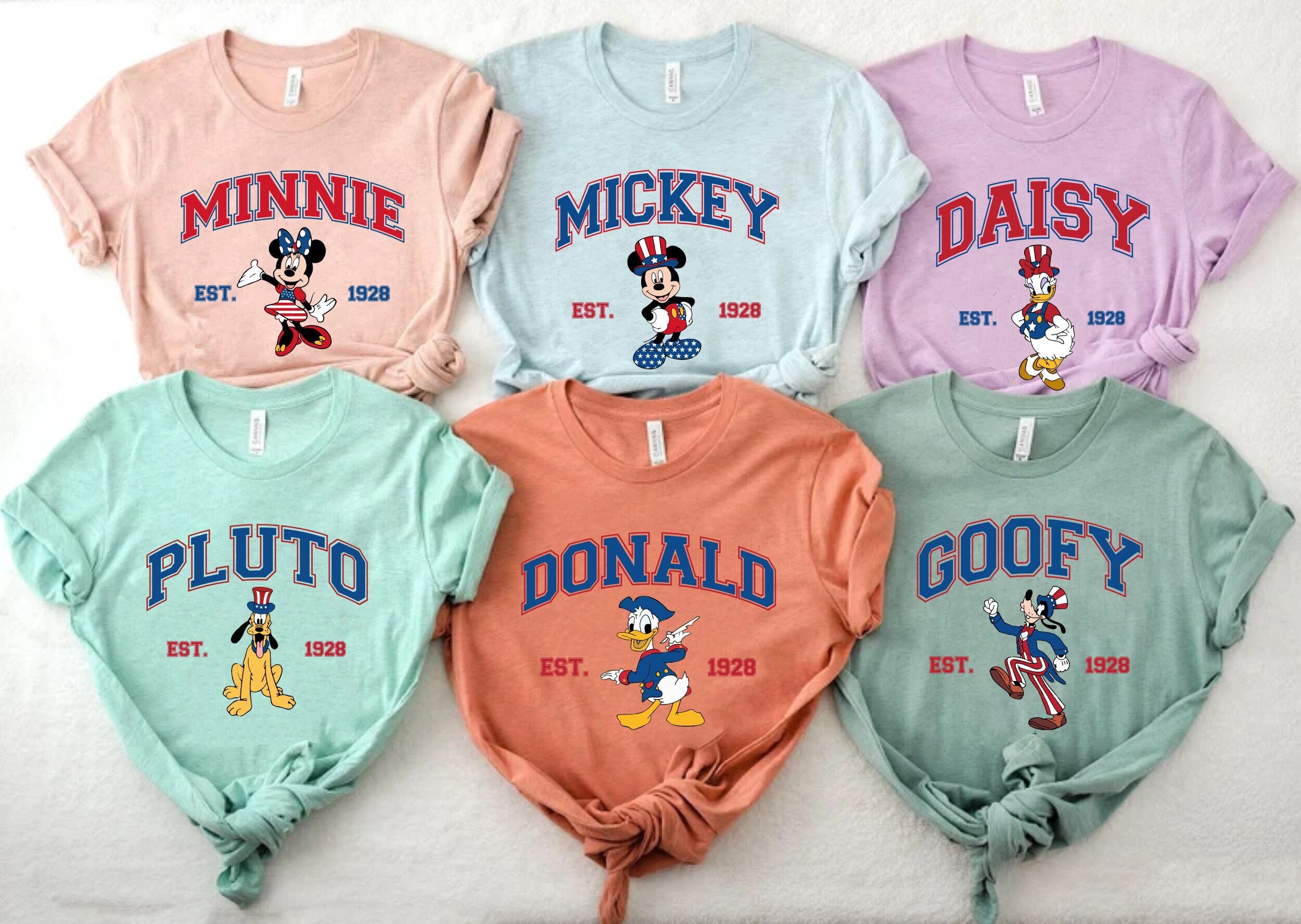 4th Of July Disney Characters Comfort Colors Shirt, Patrioti | Inspire ...
