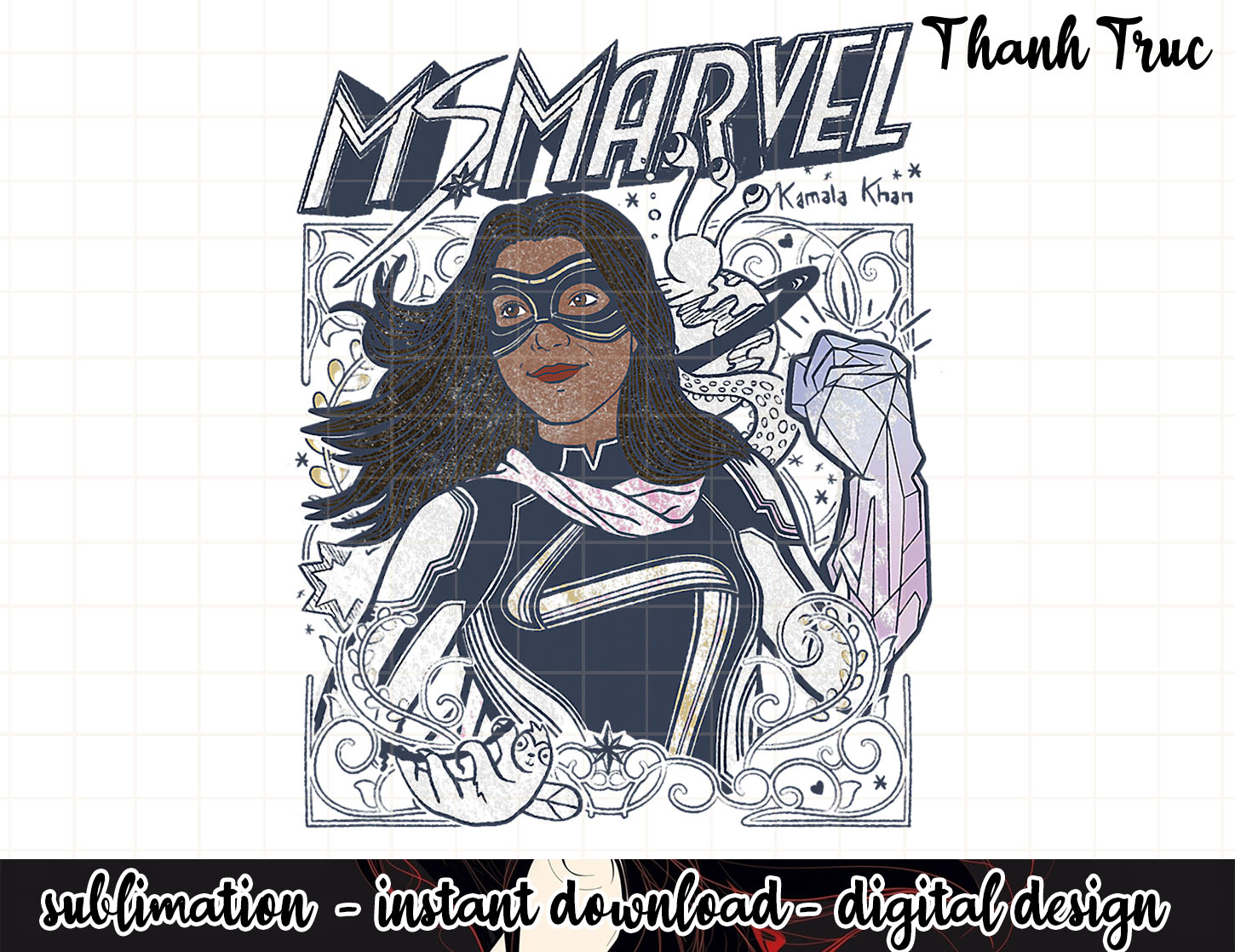 Ms. Marvel Kamala Khan Sketch Pad - Inspire Uplift